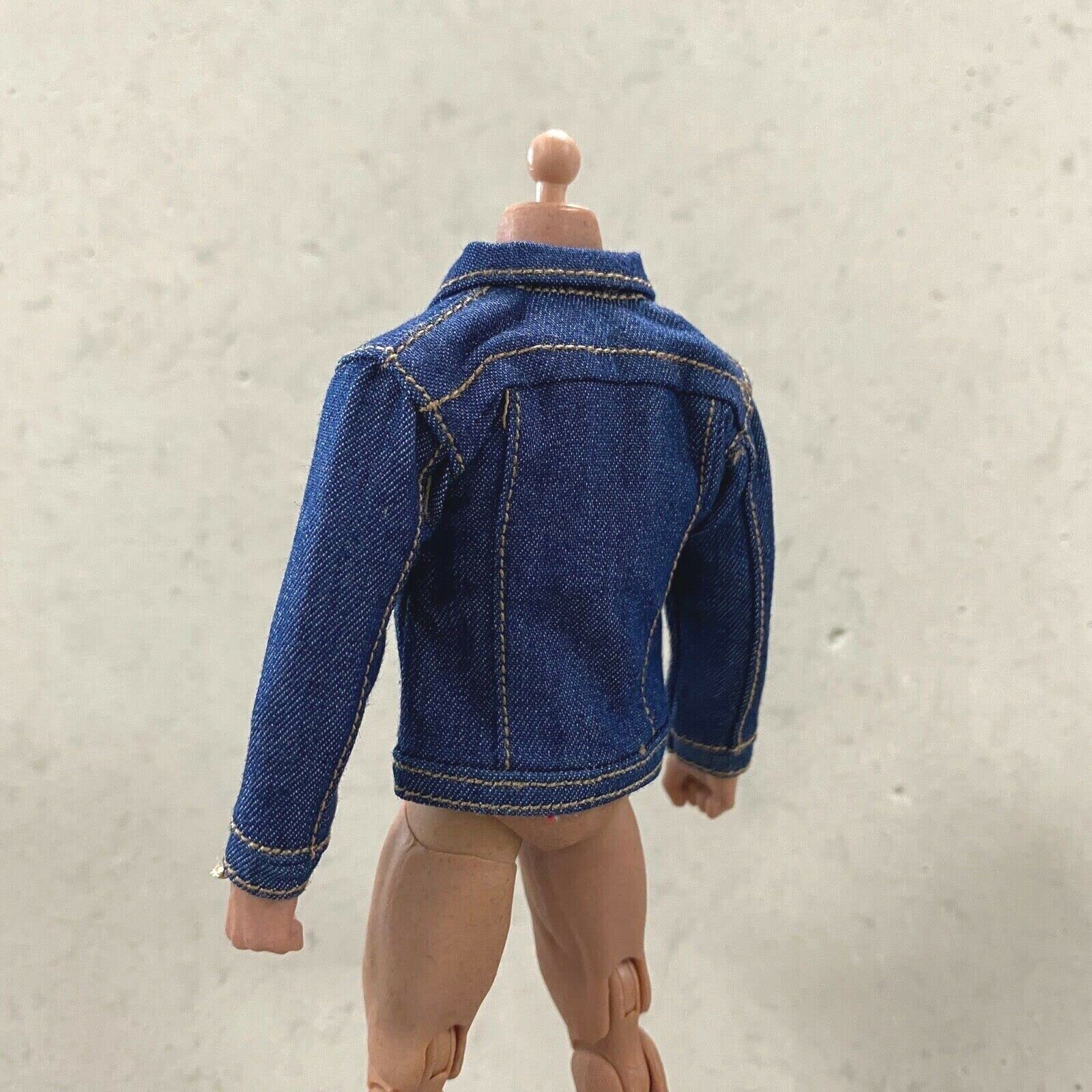 Amazon.com: 1/12 Scale Miniature Blue Denim Jacket for Mezco