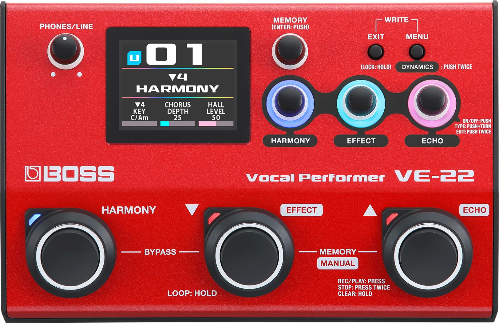 Amazon.co.jp: BOSS ボス VE-22 Vocal Performer ボーカルエフェクター