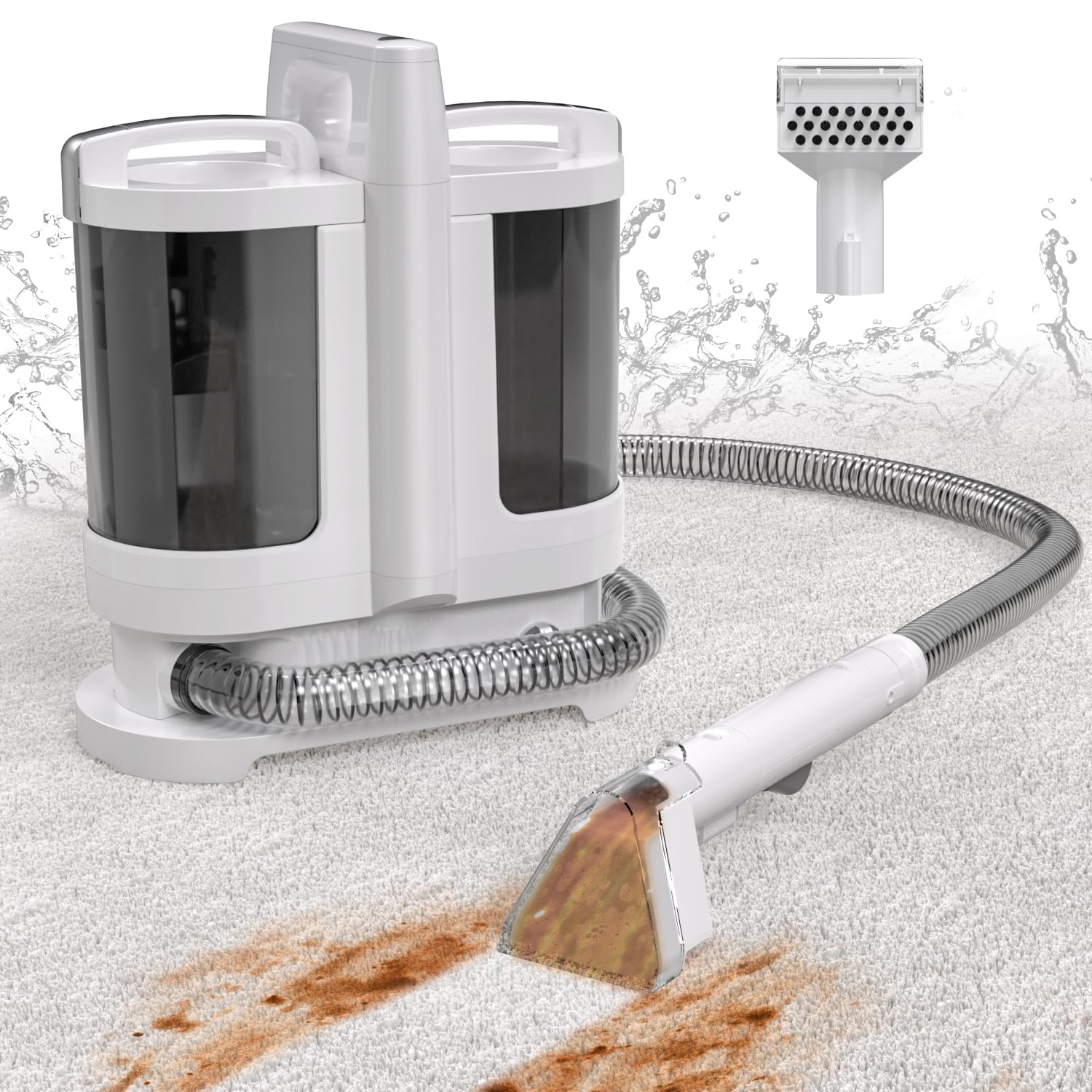 Amazon | ENCHE カーペットクリーナー リンサークリーナー 16000Pa強力