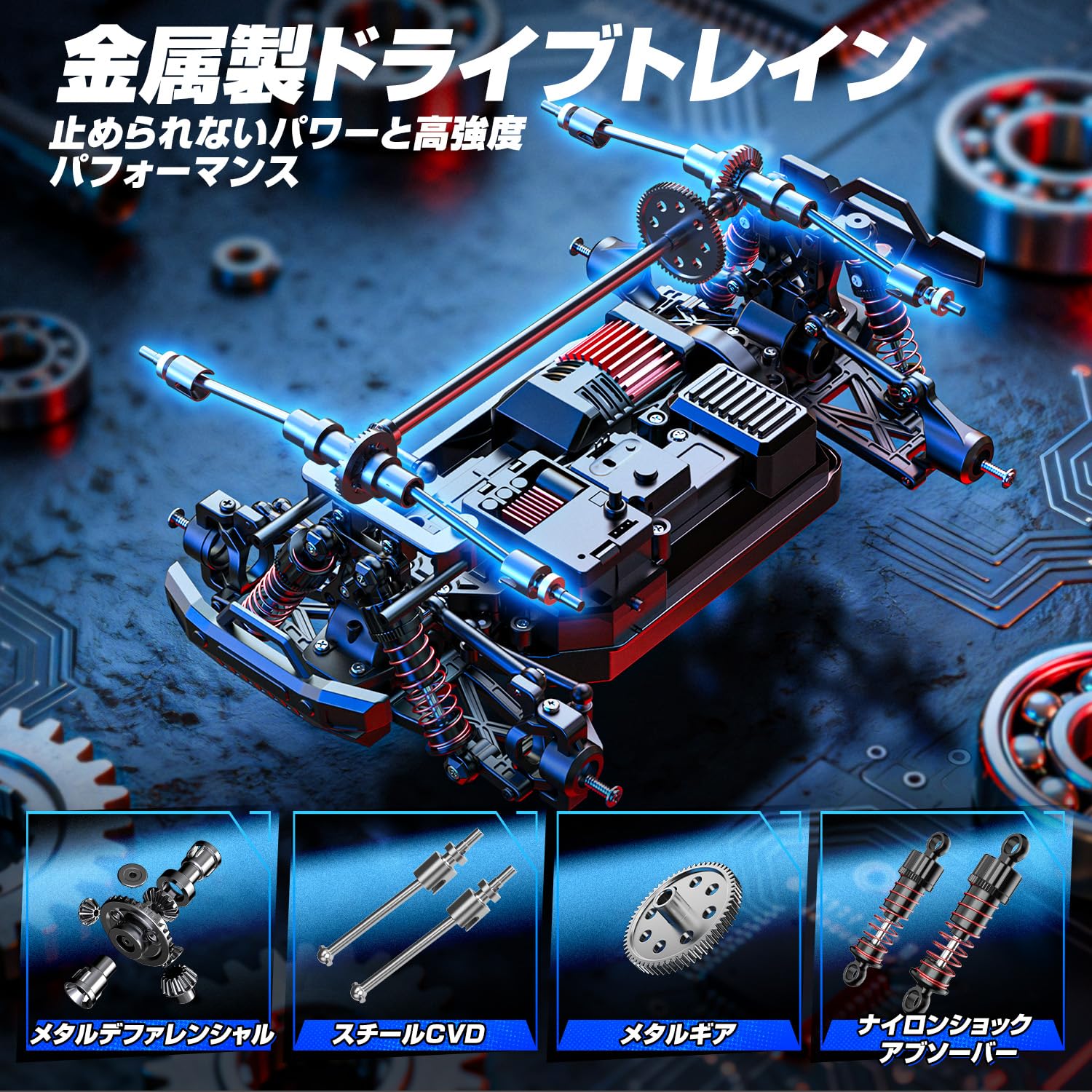 Amazon.co.jp: DEERC ラジコン ラジコンカー 子供向け 大人向け オフ