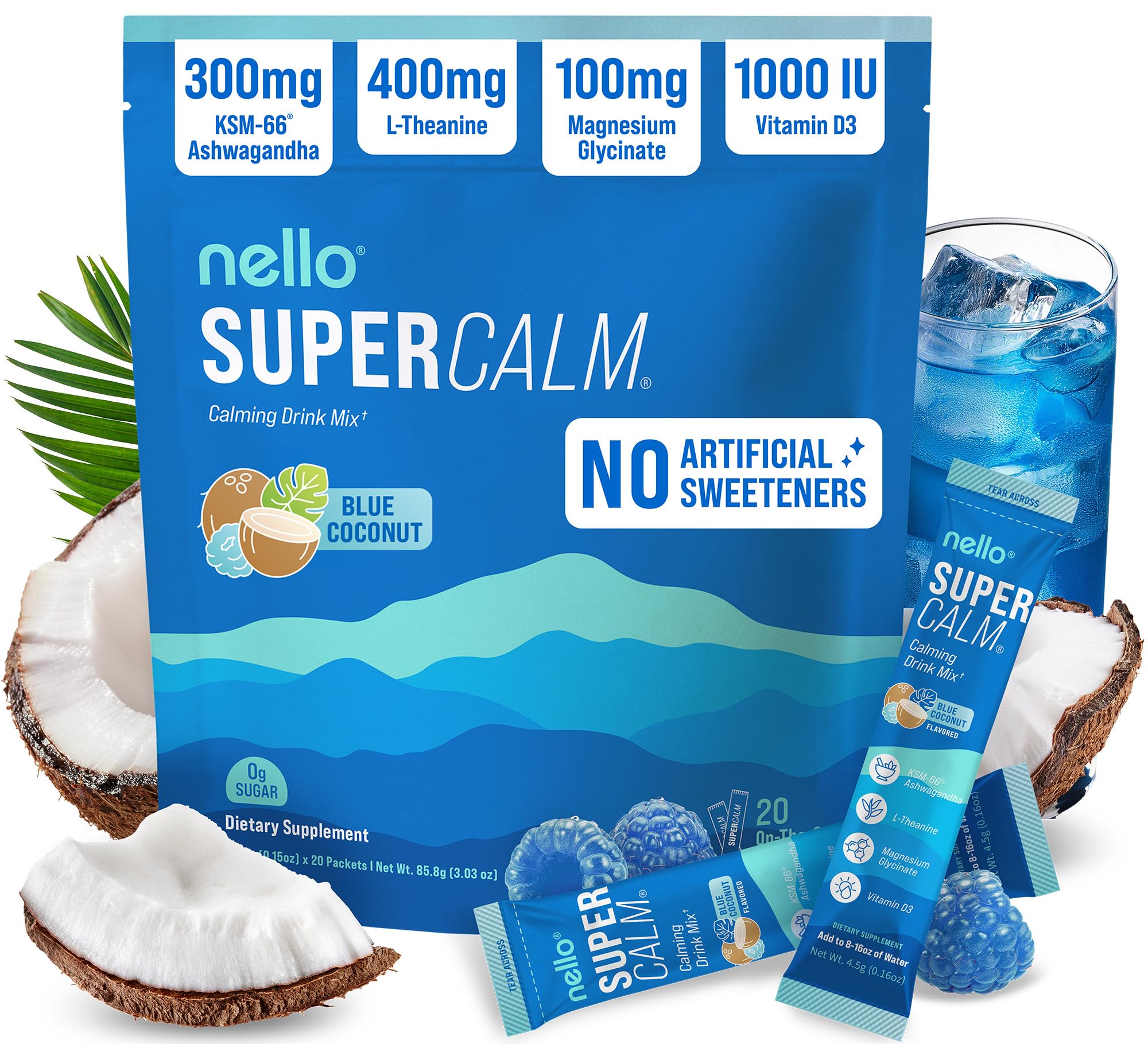 Amazon.com: Nello Supercalm Drink Mix with Magnesium Glycinate