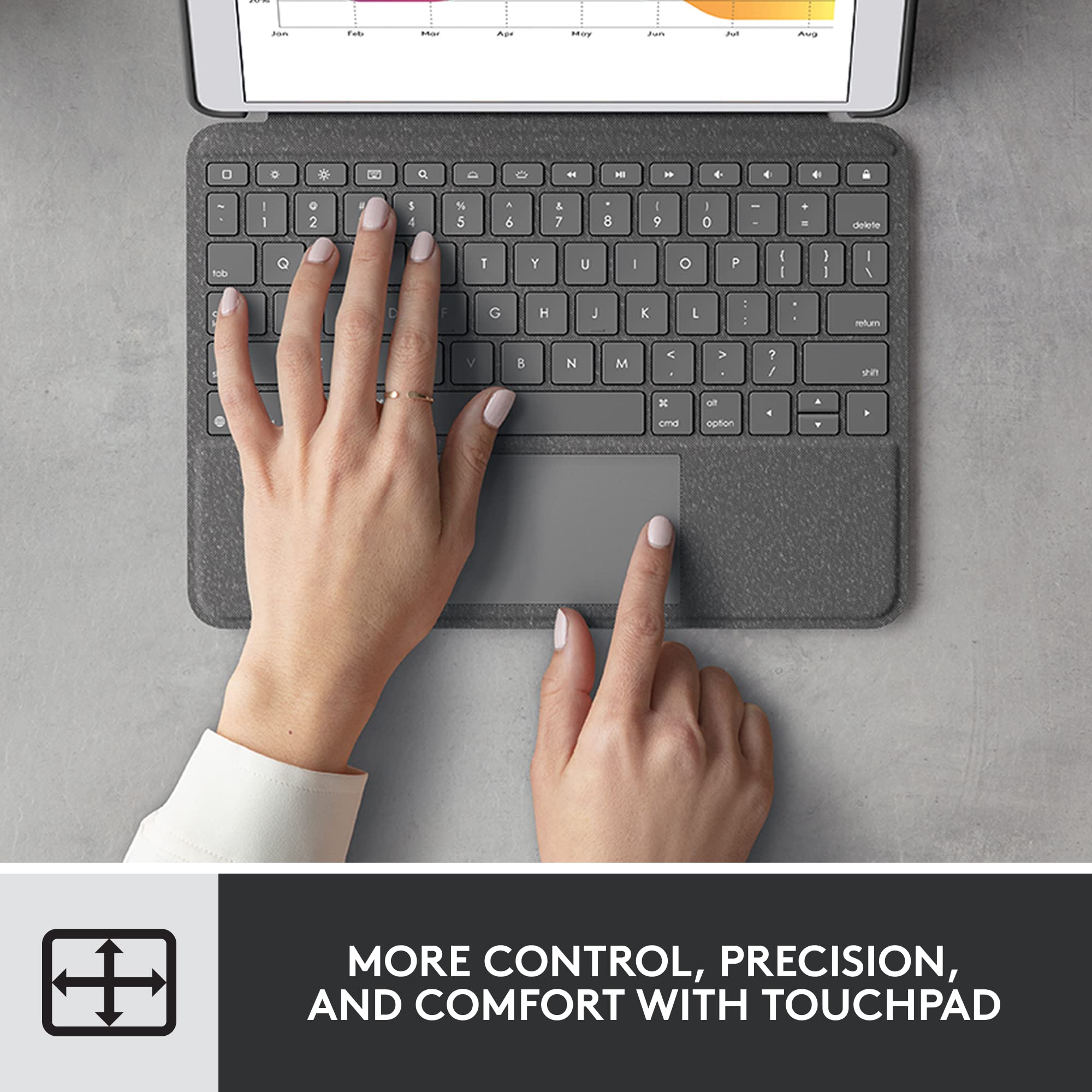 Amazon.com: Logitech Combo Touch Keyboard Case for iPad (7th gen
