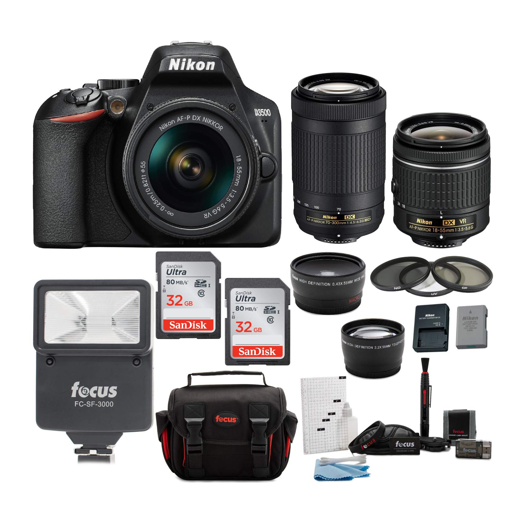 Amazon.com : Nikon D3500 DSLR Camera with AF-P 18-55mm and 70