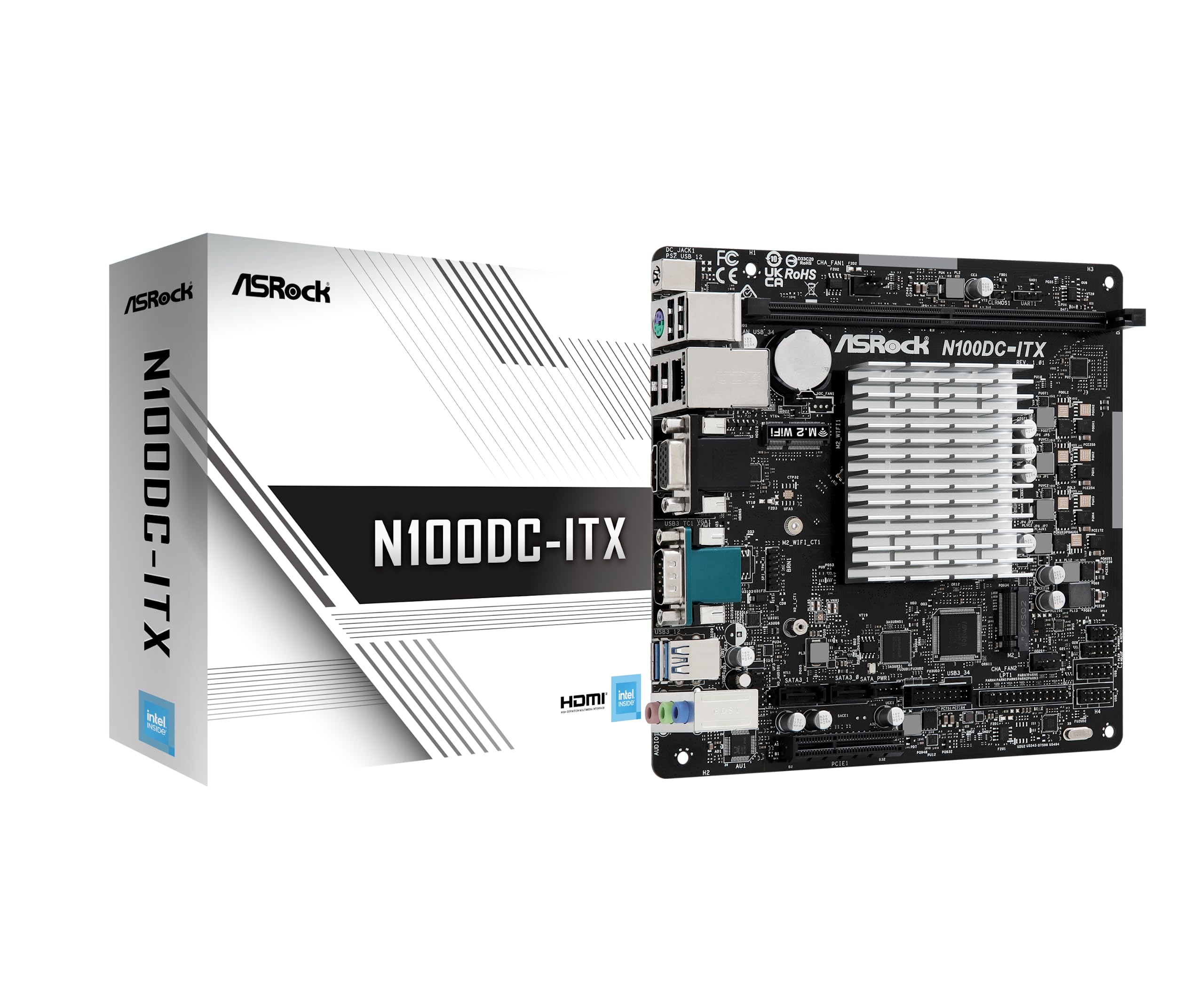 Amazon | ASRock オンボードCPU ファンレス マザーボード N100DC-ITX