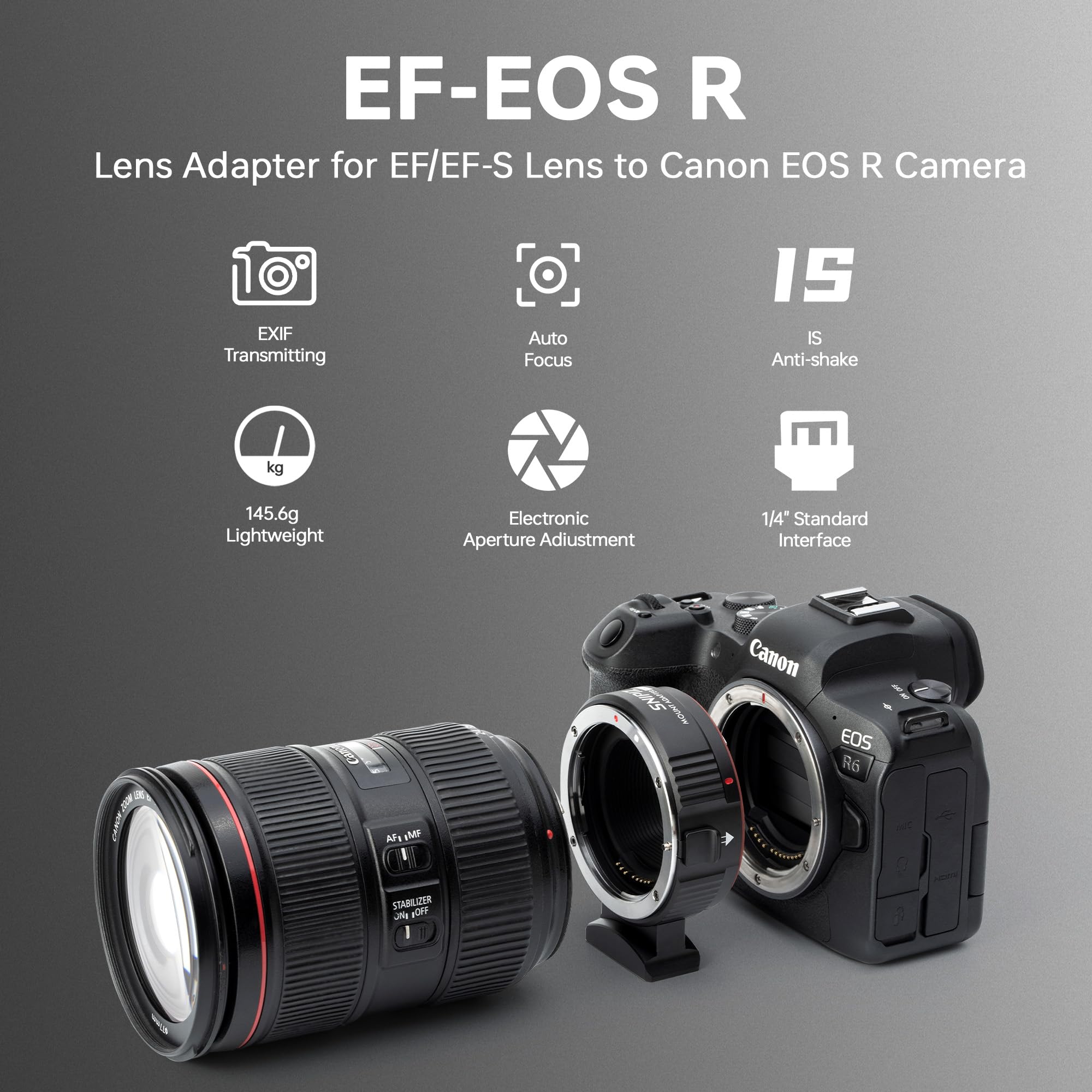 Amazon | SNIPIZ レンズマウントアダプター EF-EOS R オートフォーカス