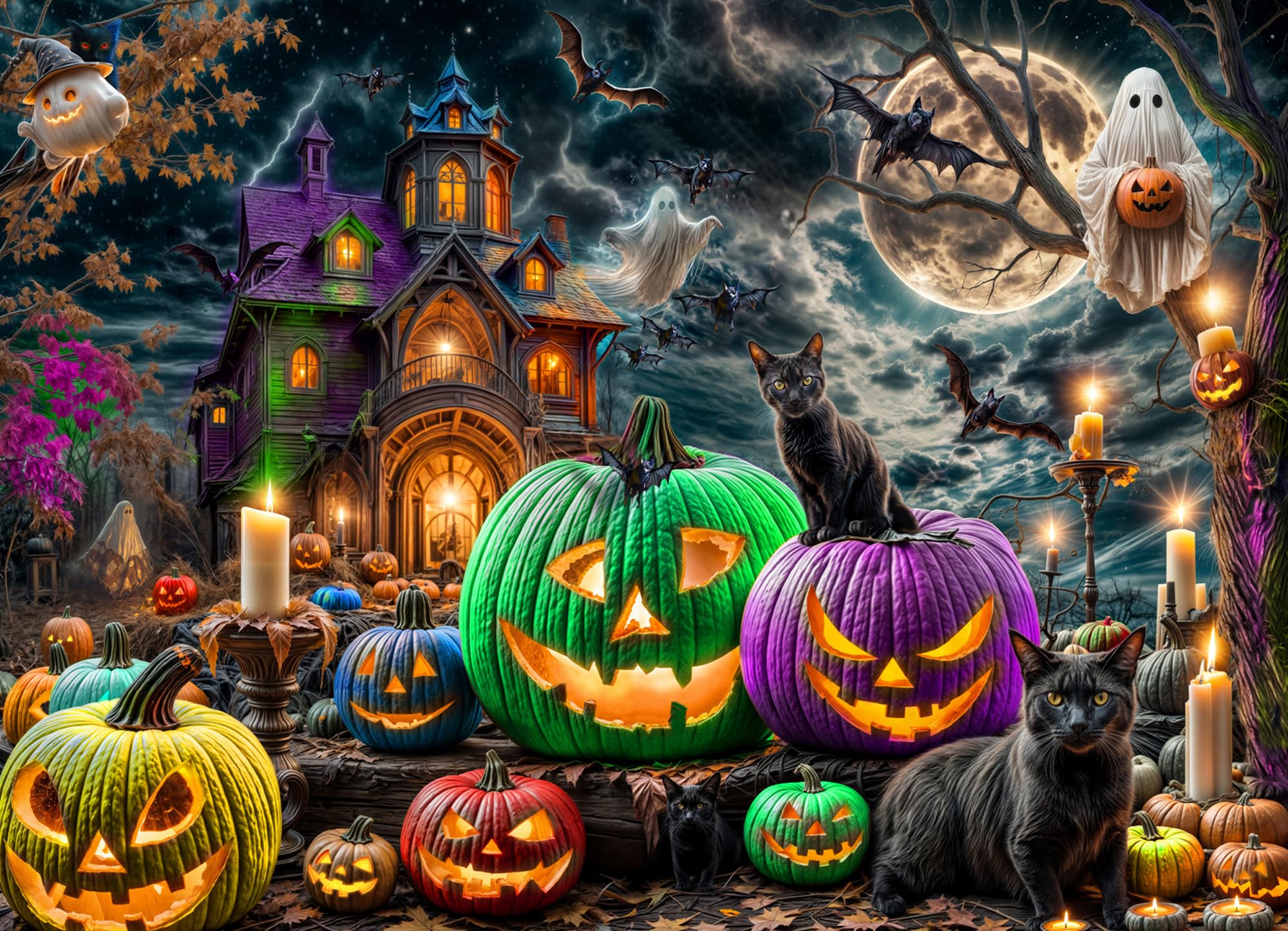Amazon.com: Halloween Puzzle 1000 Pieces for Adults – Gothic