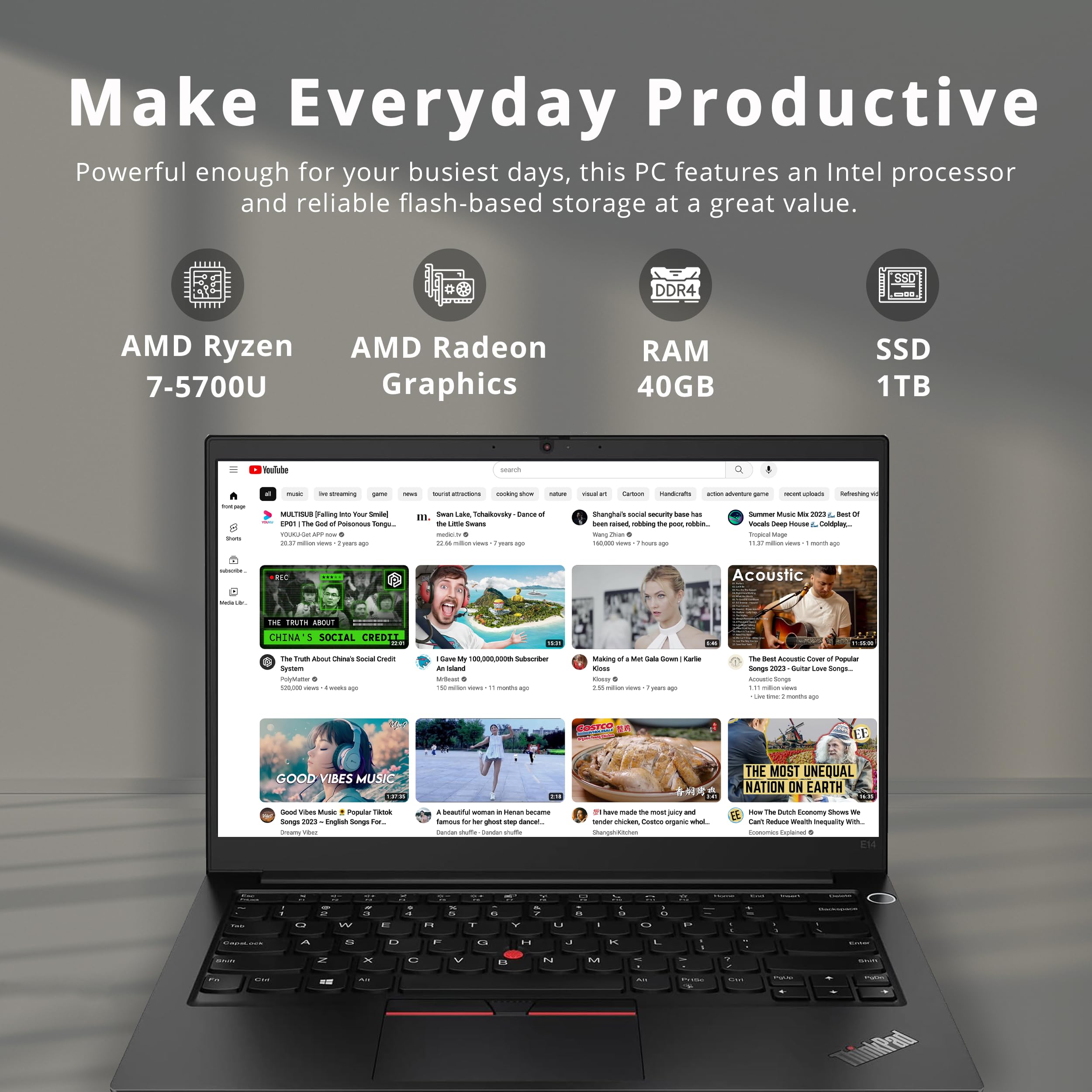 Amazon.co.jp: Lenovo Thinkpad E14 14インチ FHD ビジネスノート