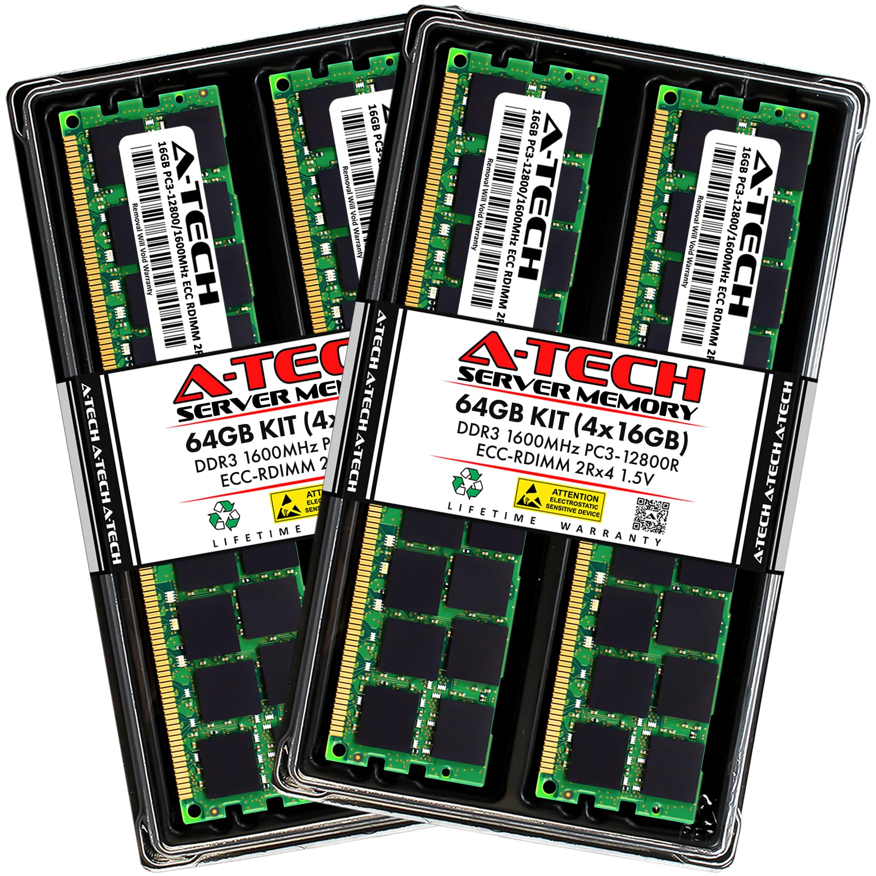 Amazon.co.jp: A-Tech 64GB キット (4x16GB) DDR3 1600MHz PC3-12800R