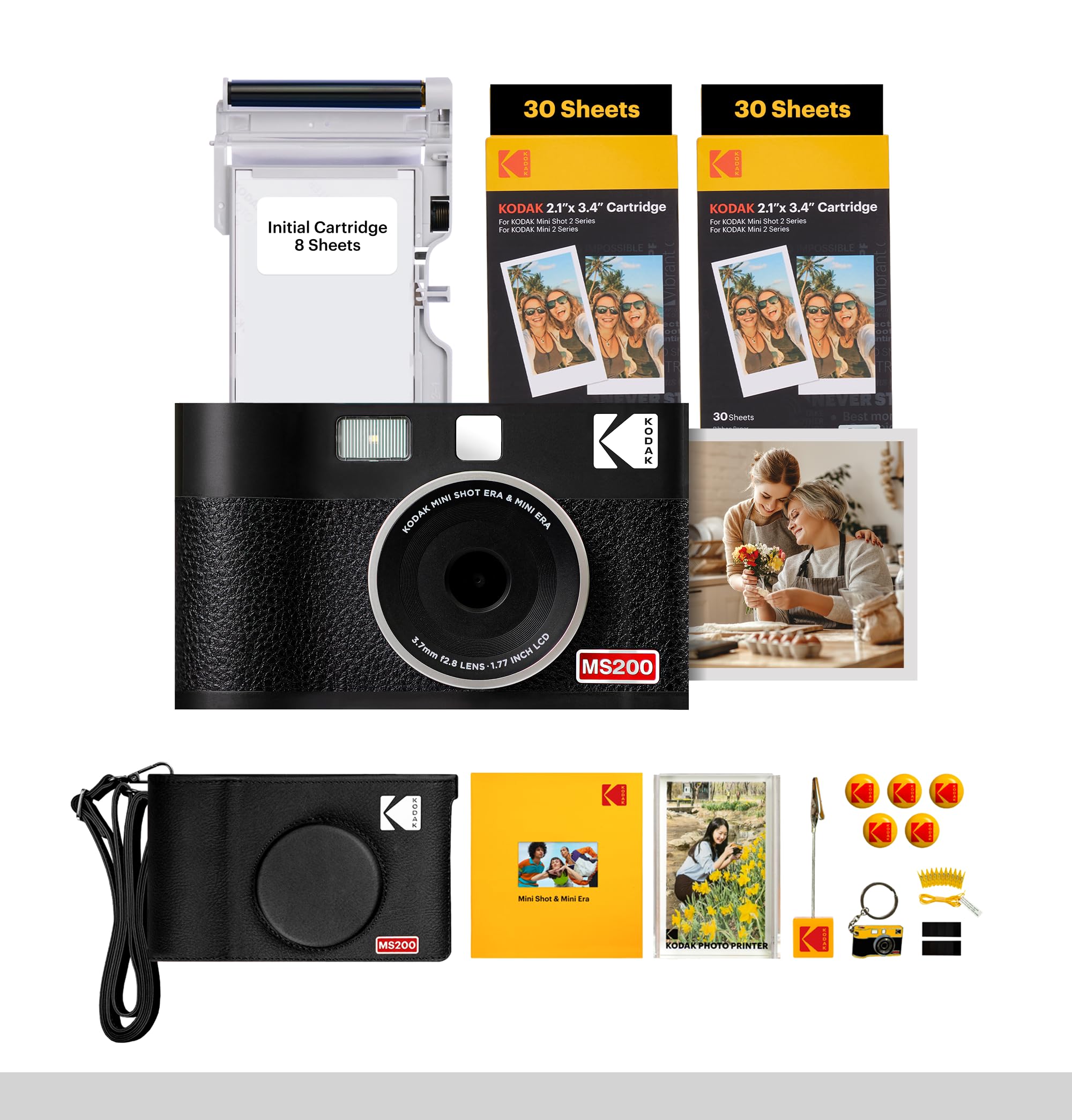 Amazon | KODAK Mini Shot 2 ERA 4PASS 2-in-1 チェキカメラ＆スマホ