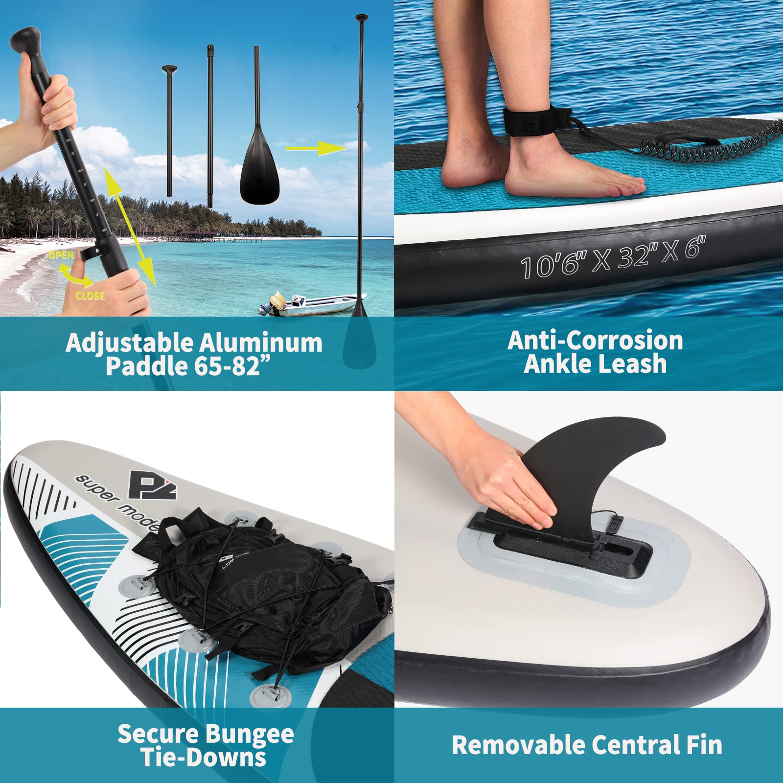 Amazon | 空気注入式 スタンドアップパドルボード 10フィート 6インチ