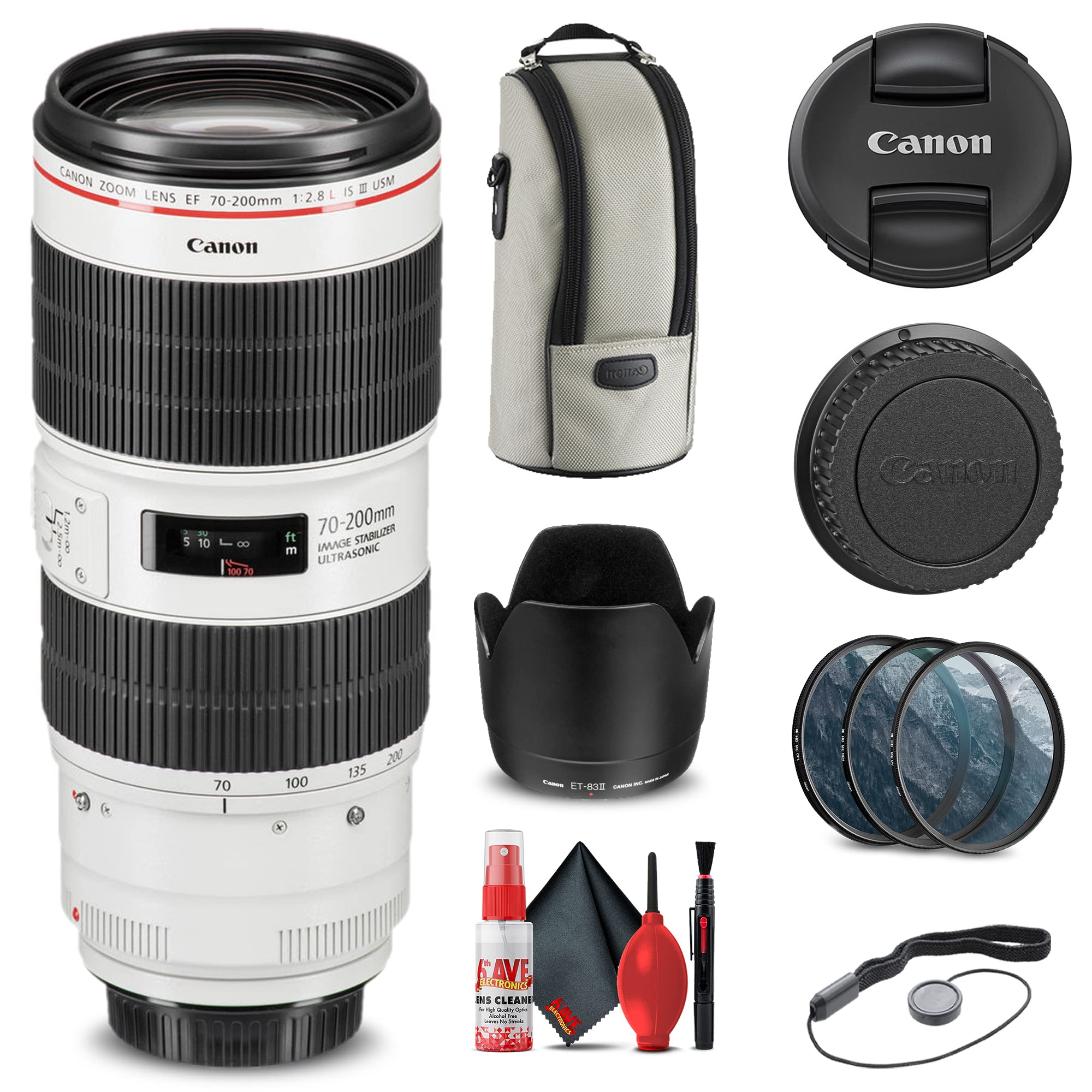Amazon.com : Canon EF 70-200mm f/2.8L is III USM Lens (3044C002) +