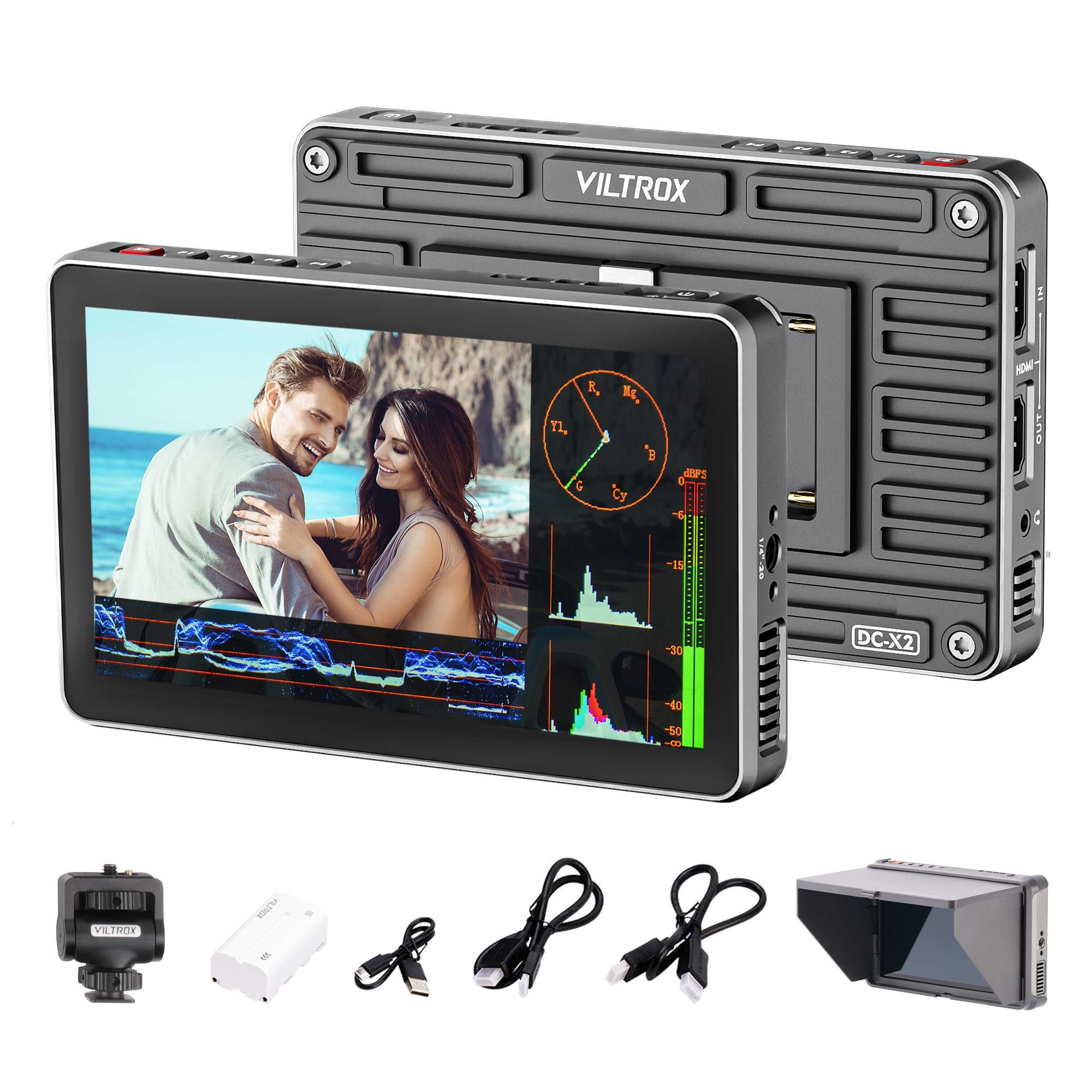 Amazon.com : VILTROX DC-X2 2000Nits Video Field Monitor, 6 Inch