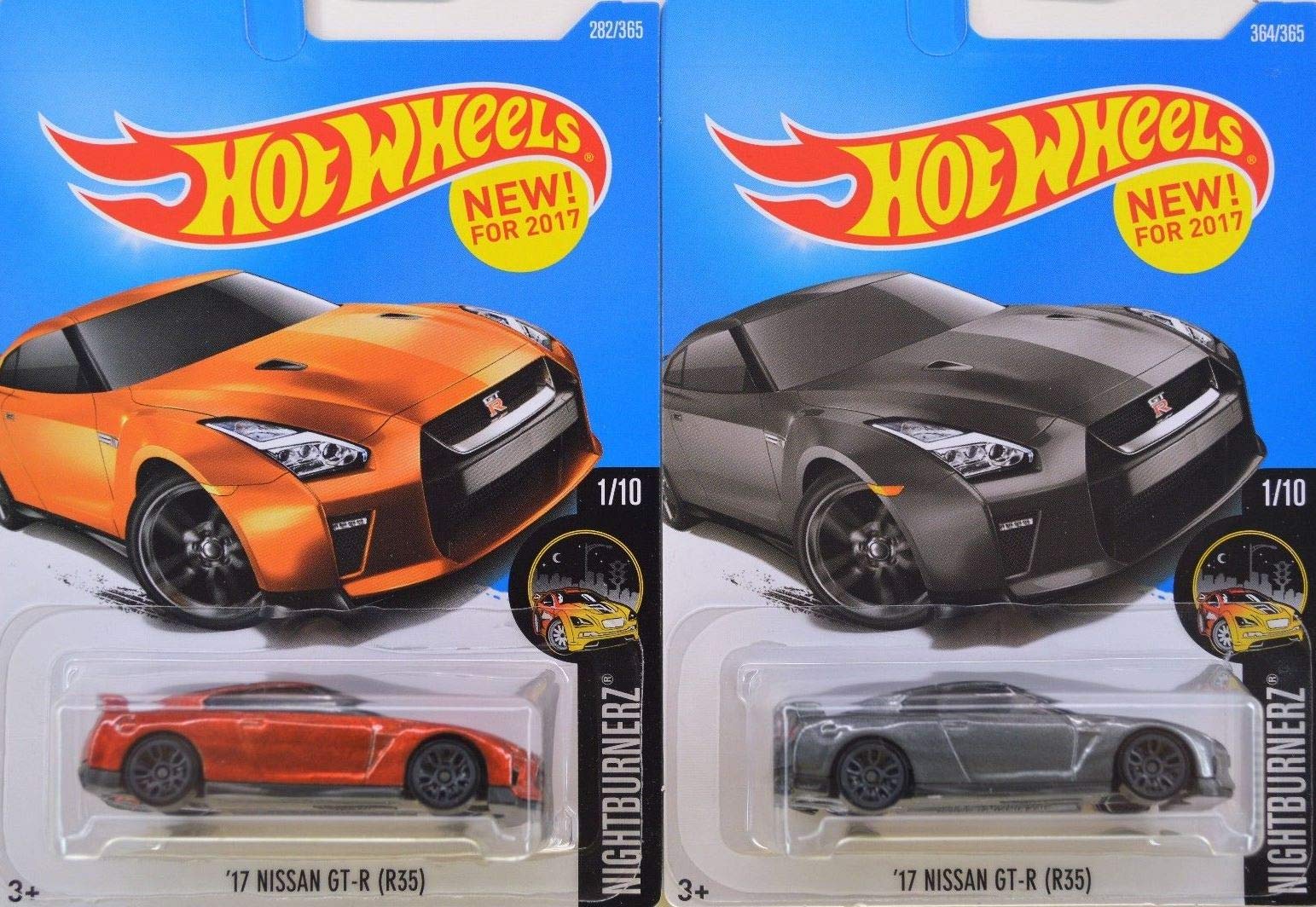 Amazon | Hot Wheels 17 Nissan GT R (R35) Gray 364/365 and 17