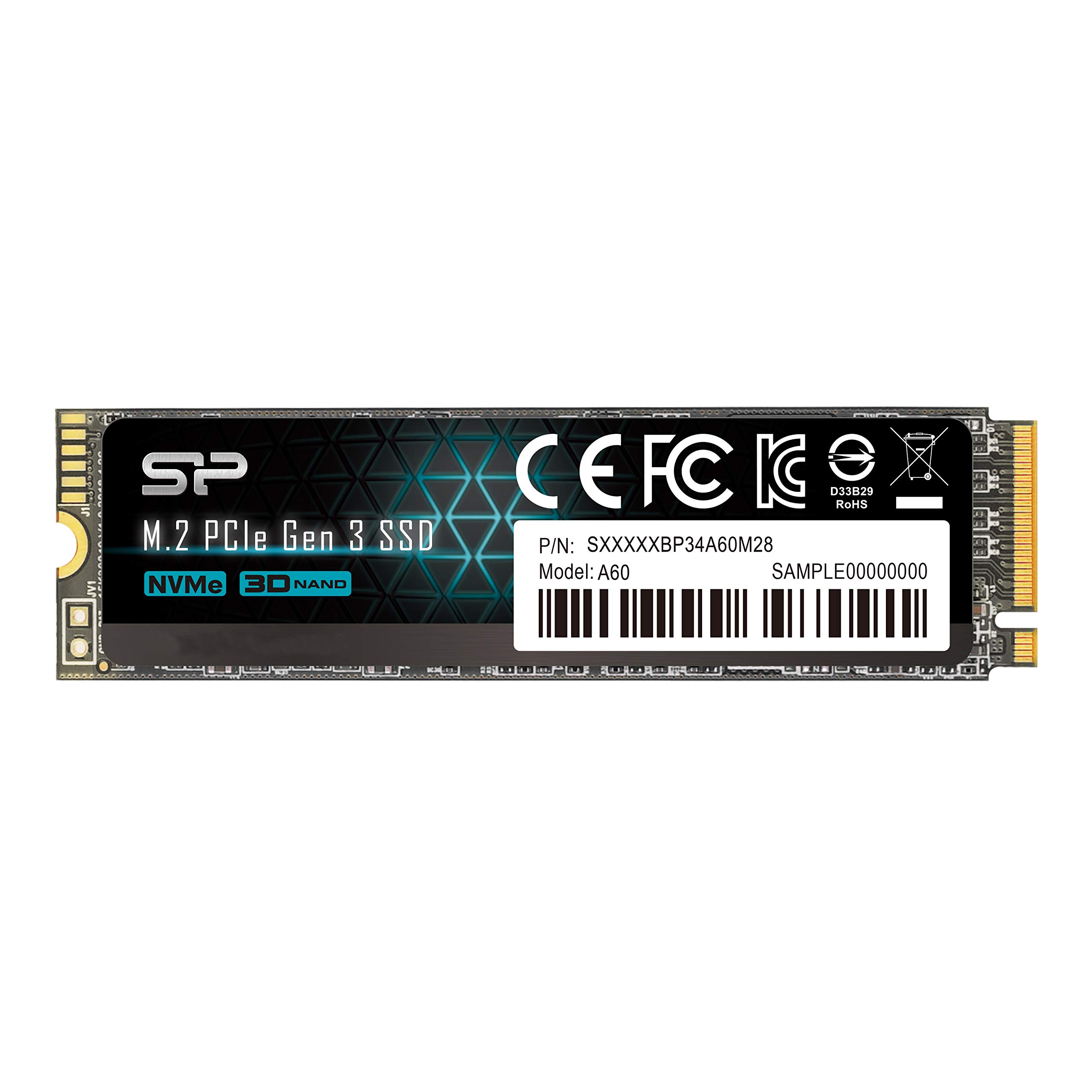 Silicon Power 1TB NVMe M.2 PCIe Gen3x4 2280 R/W up to 2,200/1,600