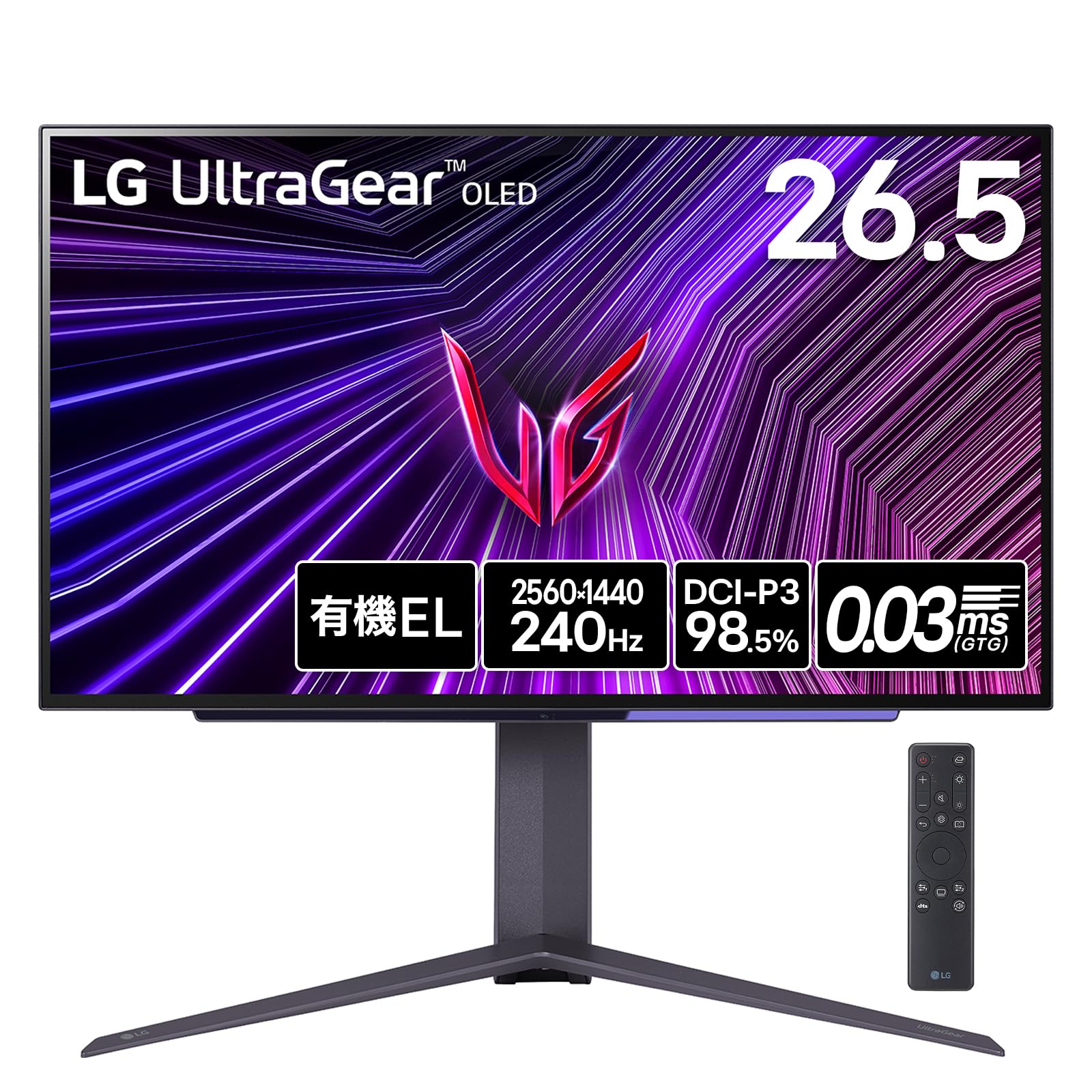 LG ゲーミング モニター UltraGear OLED 27GS95QE-B 26.5インチ/WQHD