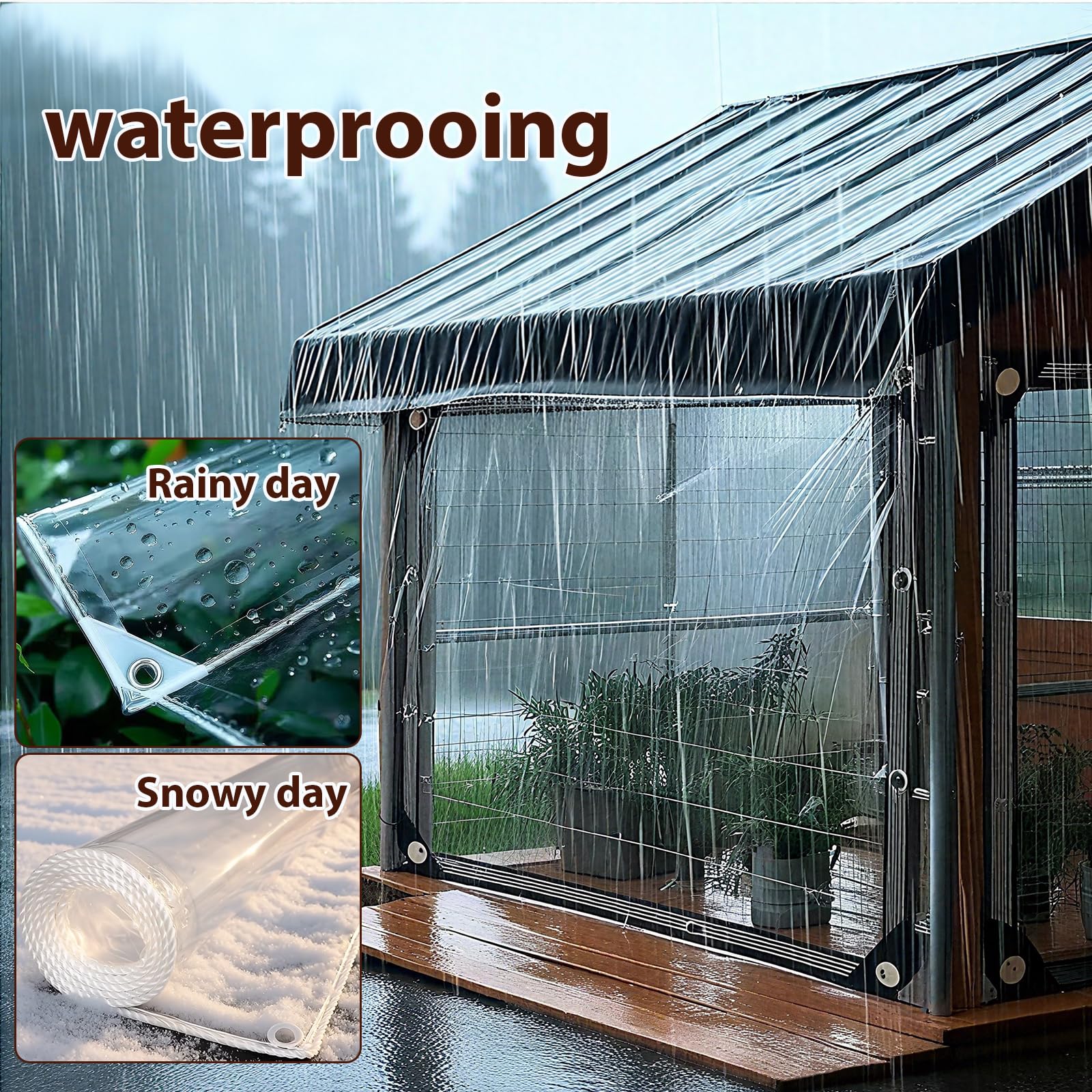 Amazon.co.jp: クリアビニールタープ クリアタープ 高耐久 防水 6.5