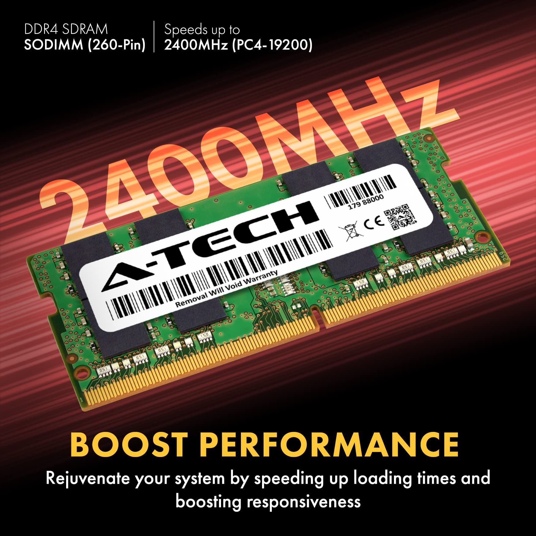 A-Tech 32GB (2x16GB) DDR4 2400 MHz SODIMM PC4-19200 (PC4-2400T