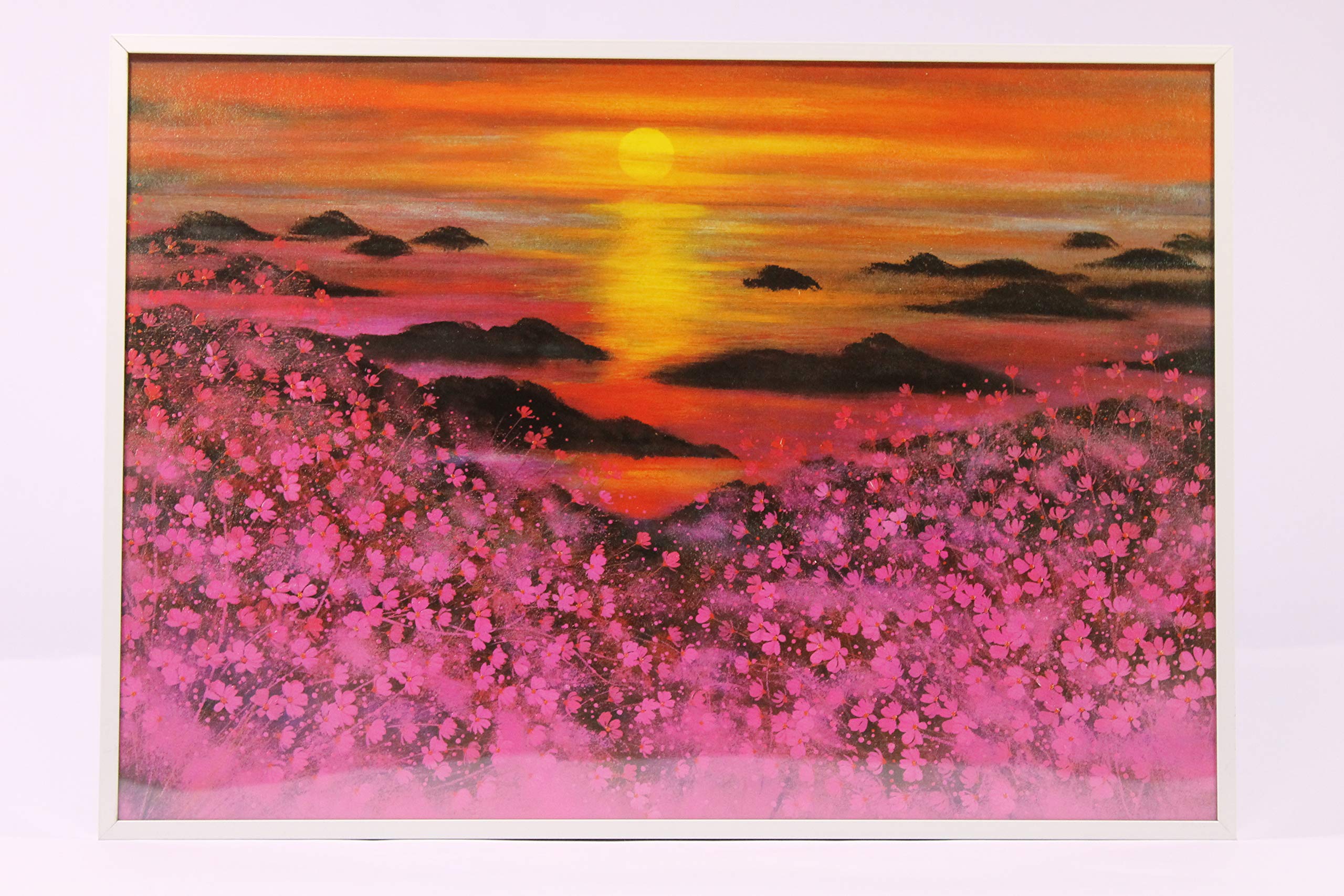 0002絵画幻想的ピンク額縁