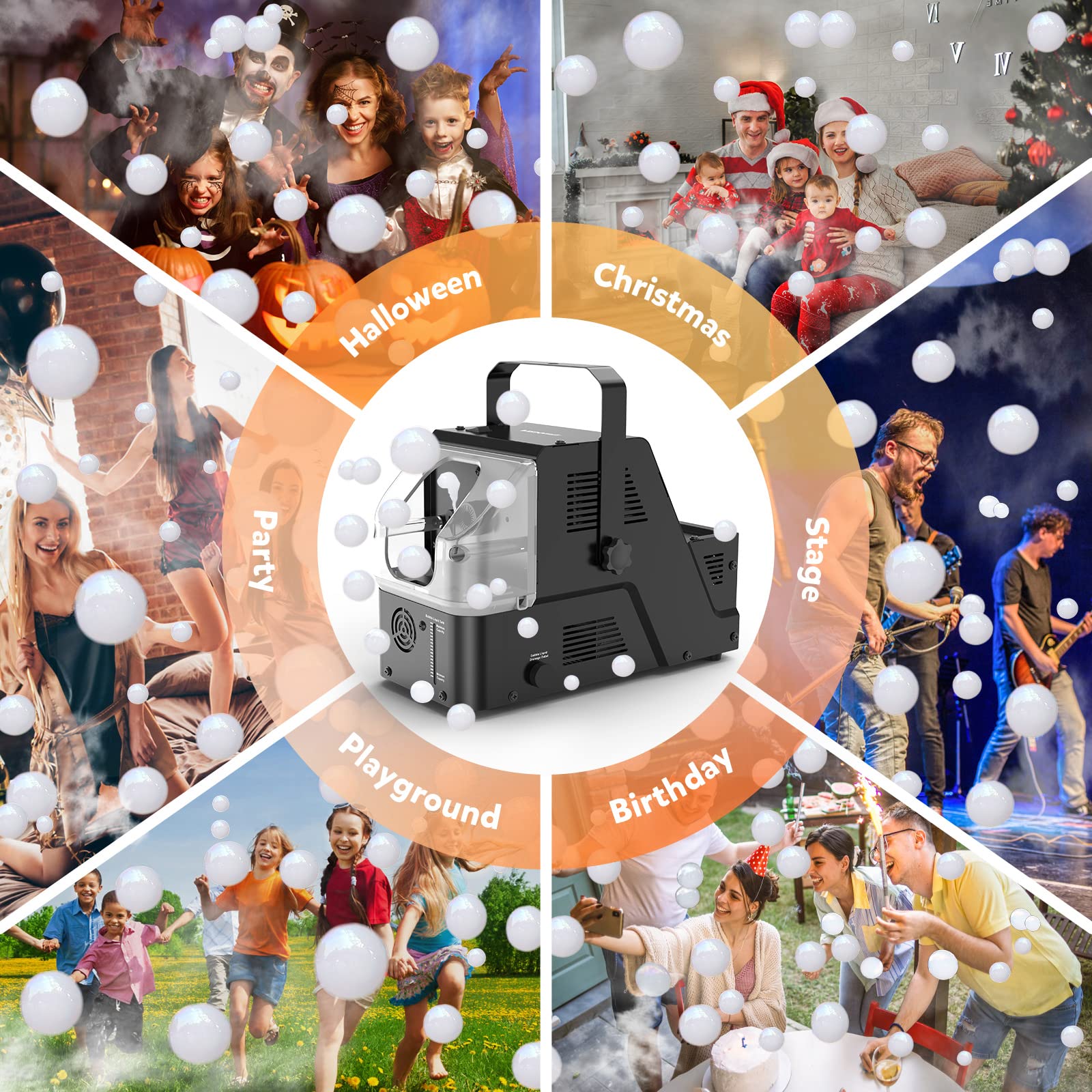 Amazon | バブルフォグマシン 450W バブルフォガーマシン 毎分5000個