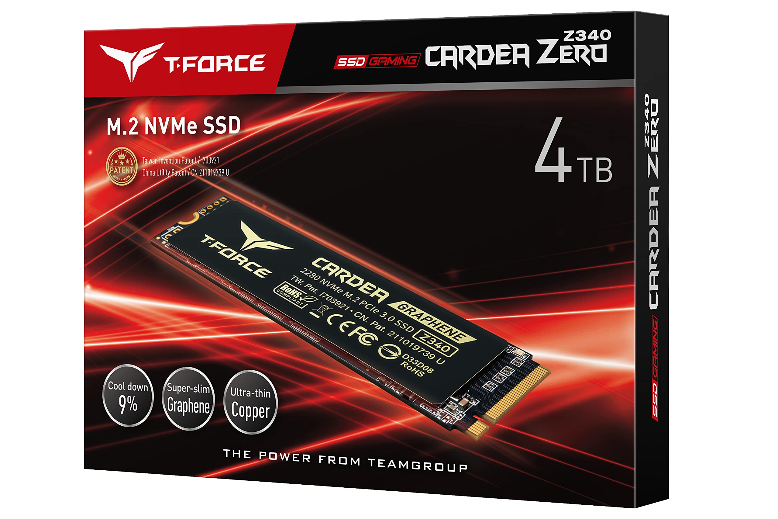 Amazon | Team M.2 NVMe SSD 4TB PCIe Gen3x4 CARDEA ZERO Z340
