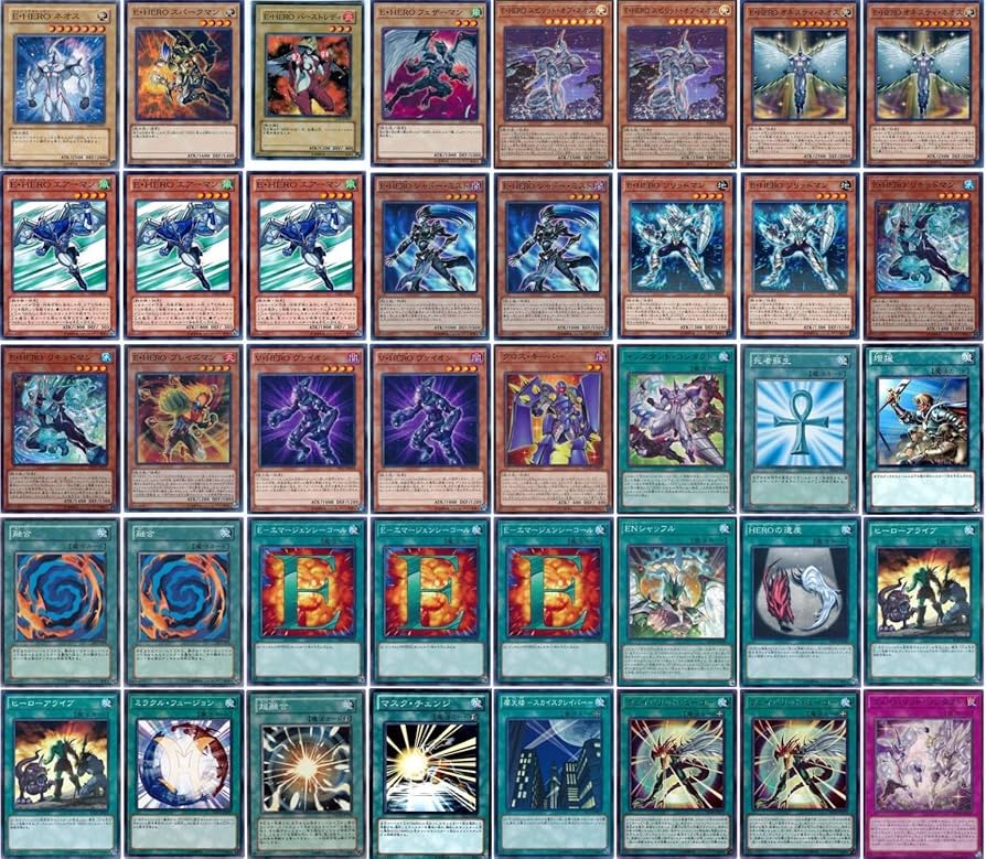 Amazon.co.jp: 【デッキ販売】 E・HEROデッキ 構築済みデッキ スリーブ