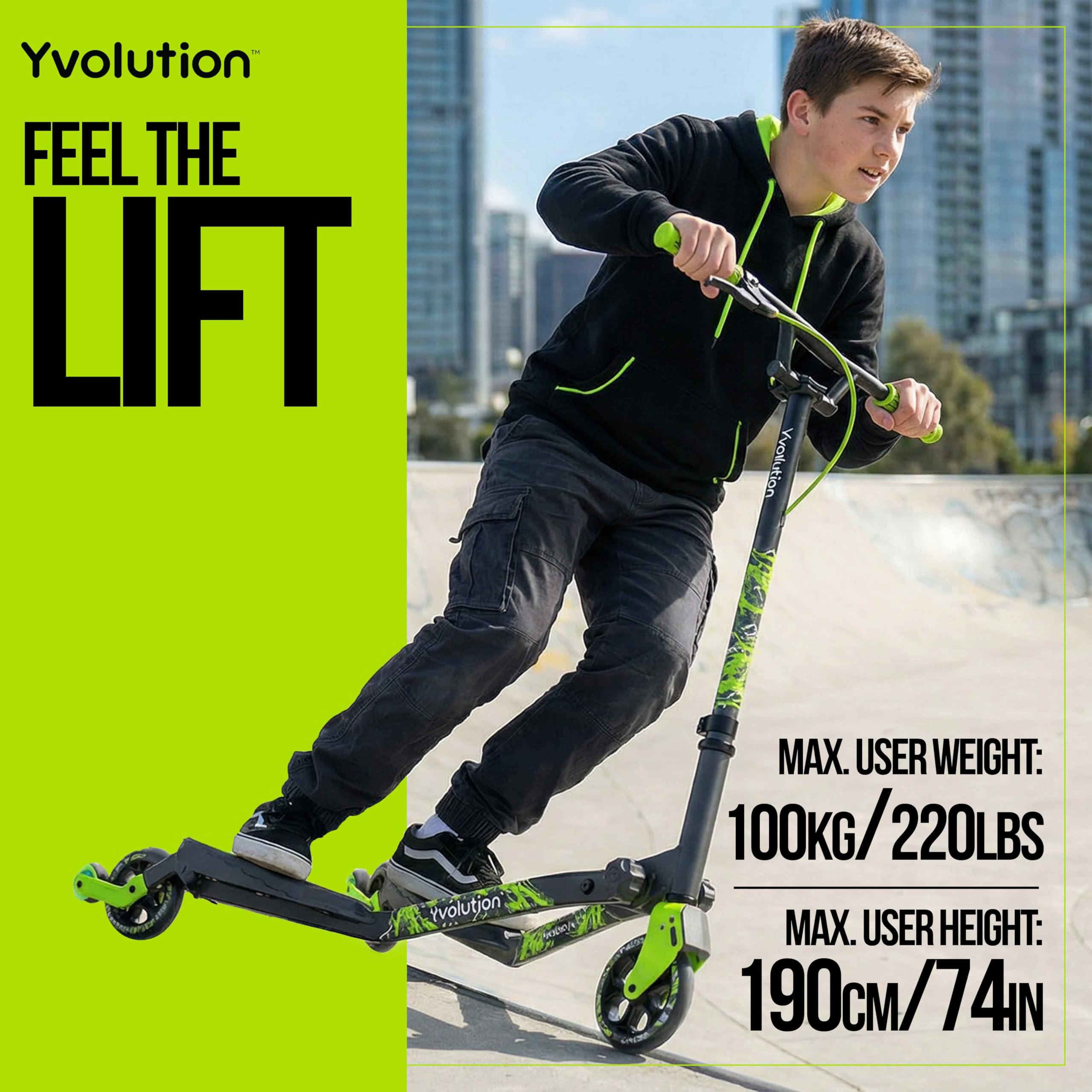 Amazon.com: Yvolution Y Fliker Lift | Swing Wiggle Carving Scooter