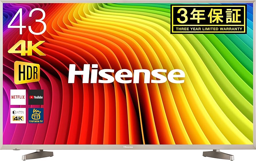 Amazon | ハイセンス Hisense 43V型 液晶 テレビ HJ43N5000 4K 外付け