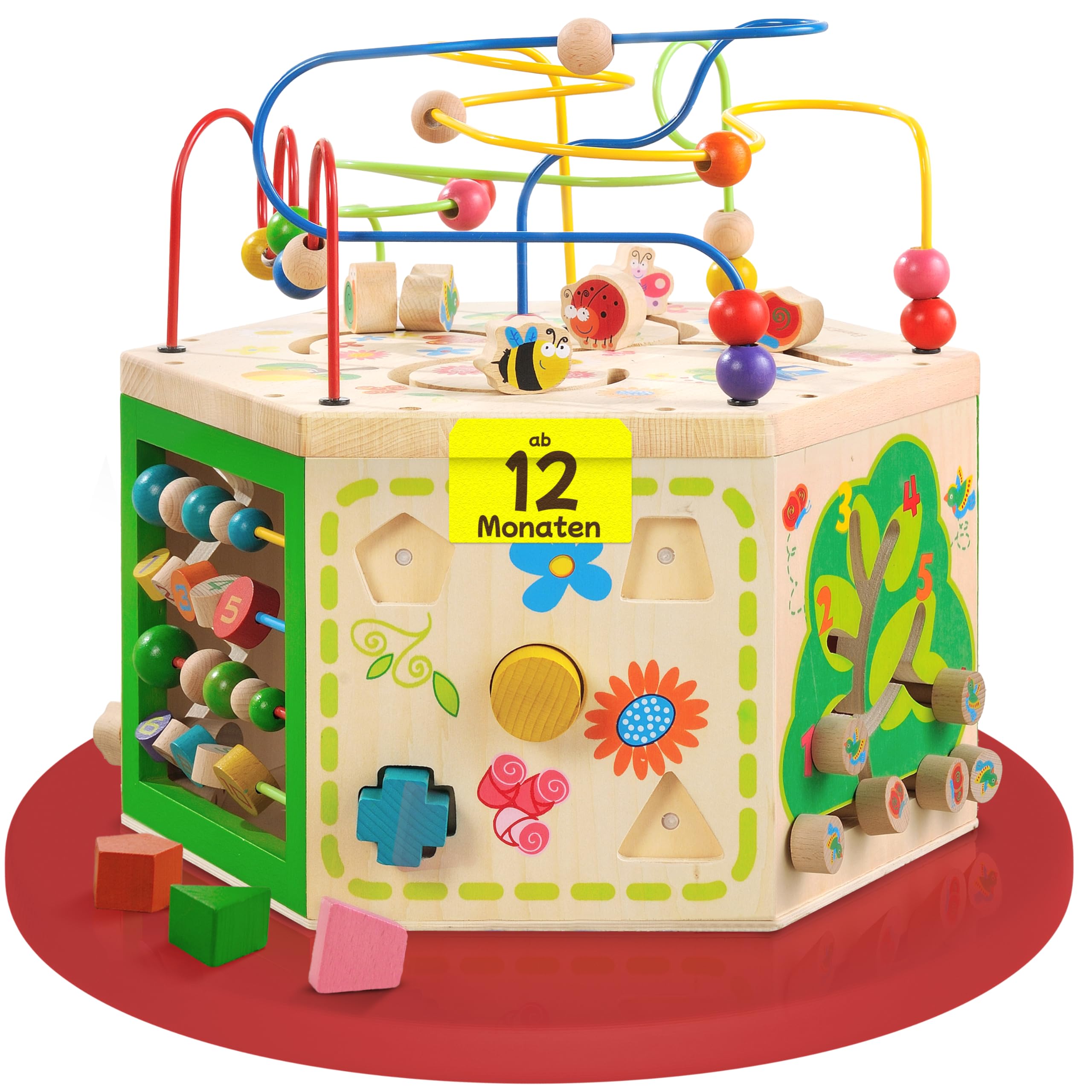 Amazon.co.jp: EverEarth ガーデンアクティビティキューブ 木製