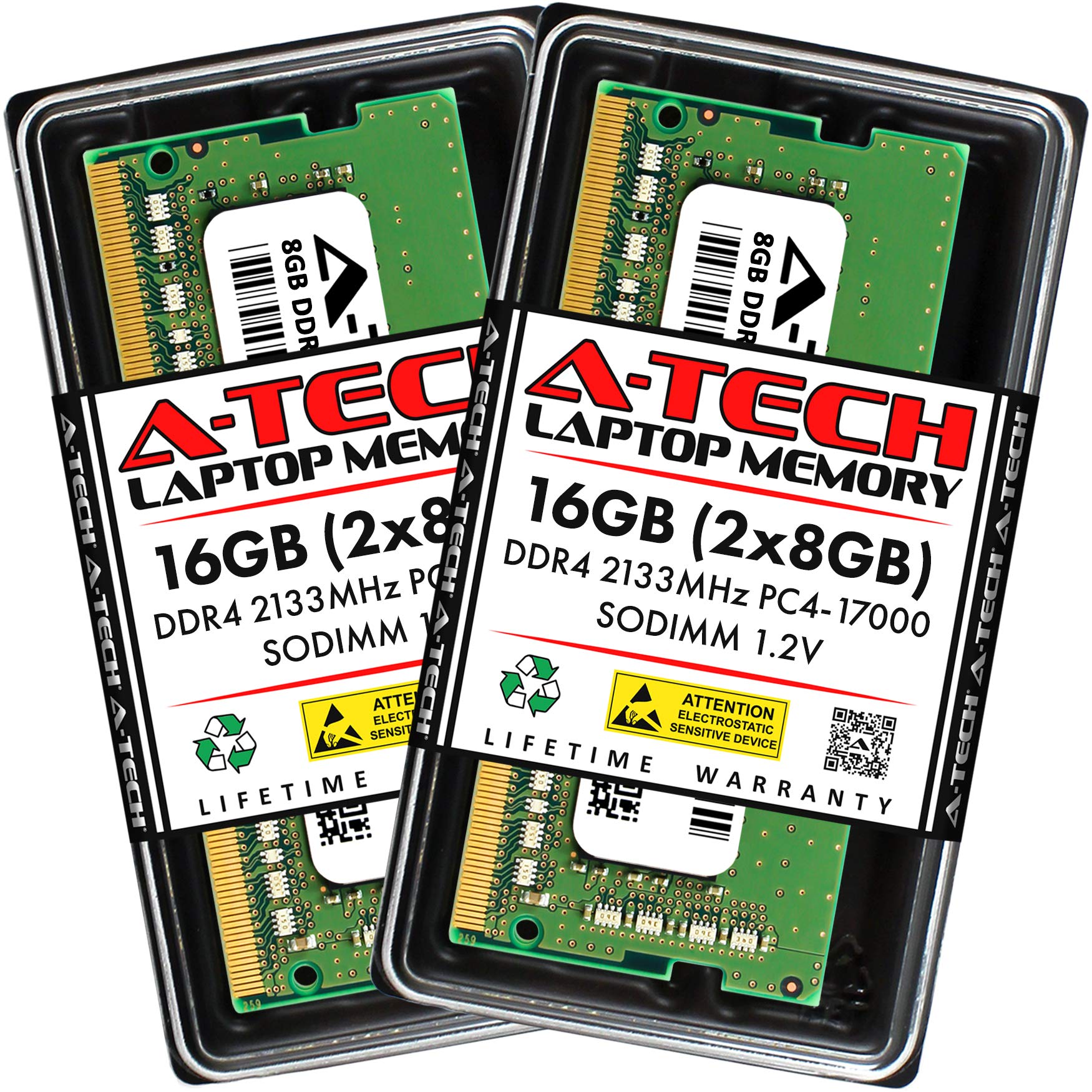 A-Tech 16GB (2x8GB) DDR4 2133 MHz SODIMM PC4-17000 (PC4-2133P