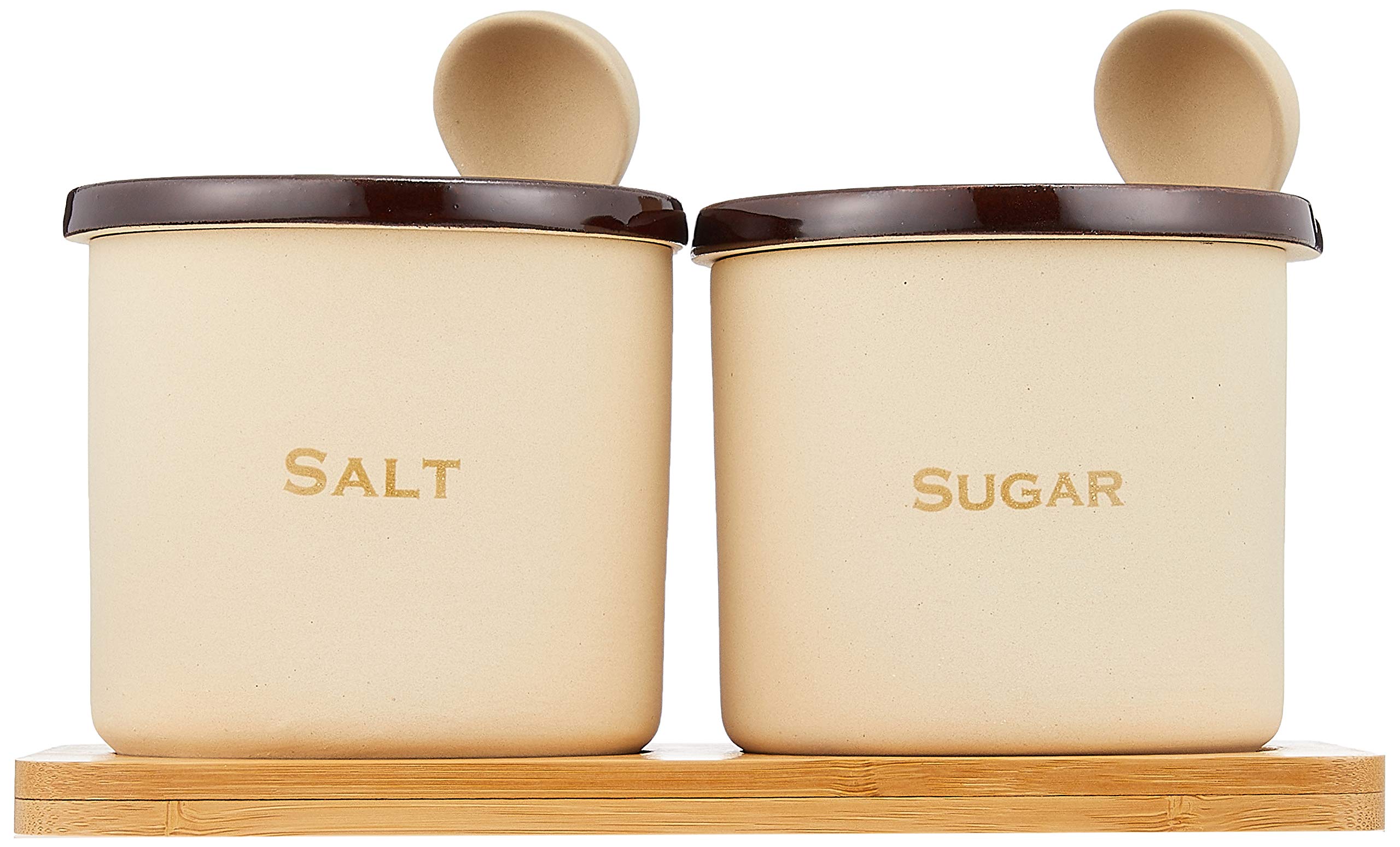 Amazon.co.jp: イシガキ産業 シュガー&ソルトセット300ml スプーン、木