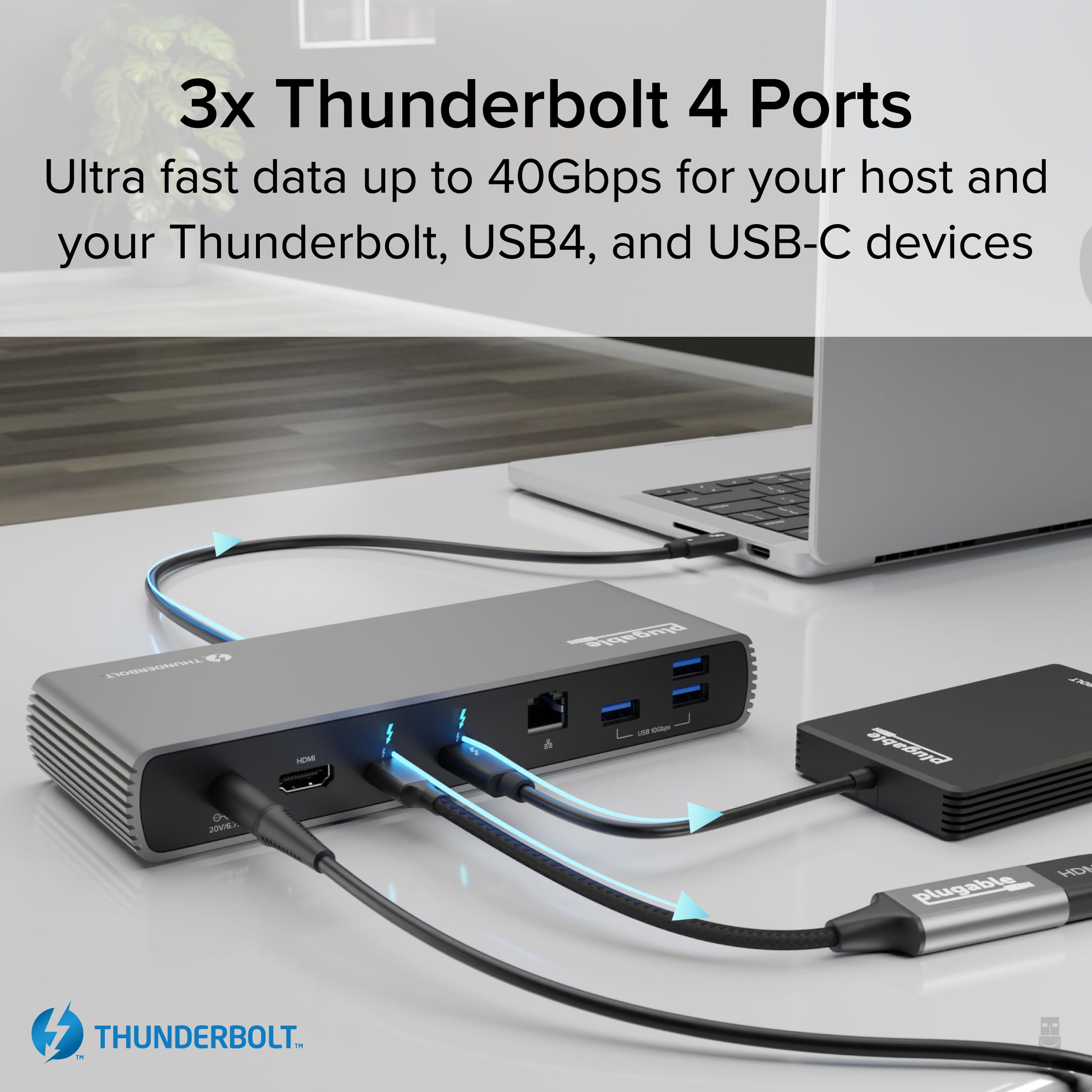 Amazon.com: Plugable Thunderbolt 4 Docking Station | TAA-Compliant