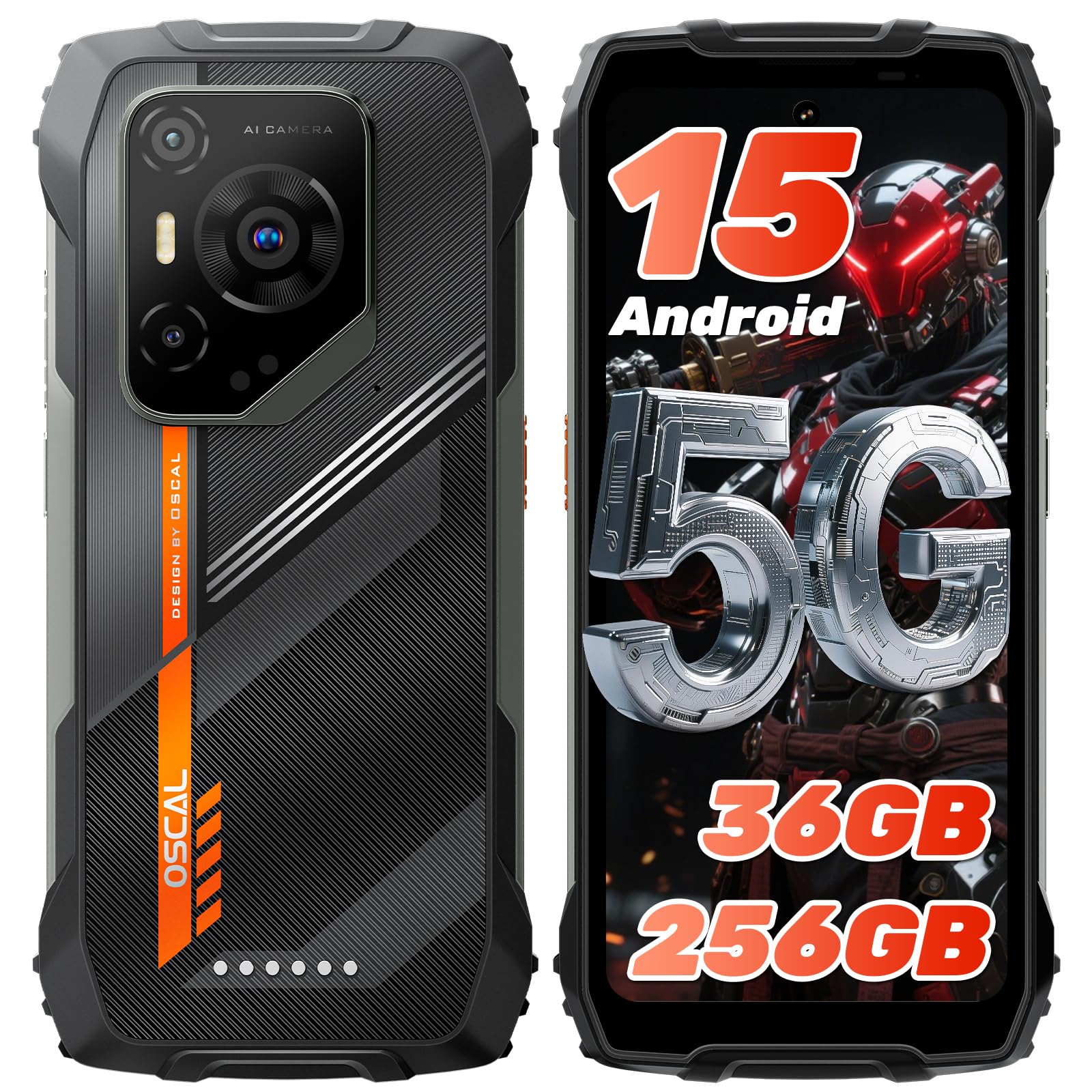 Amazon | 【2026 5G Android15 タフネススマホ 】OSCAL Pilot3 sim