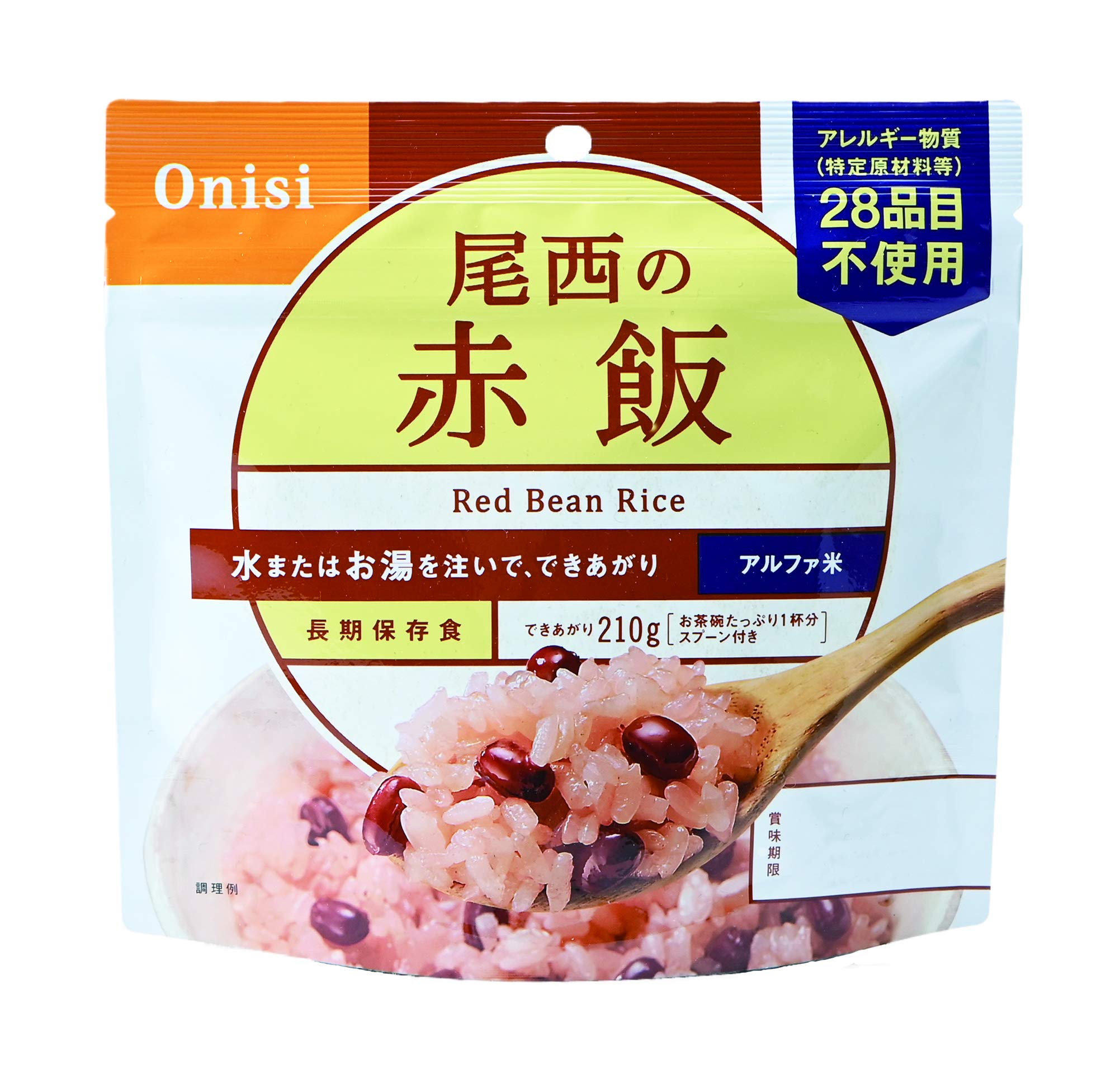 Amazon.co.jp: 尾西食品 アルファ米 赤飯 100g×50袋 (非常食・保存食