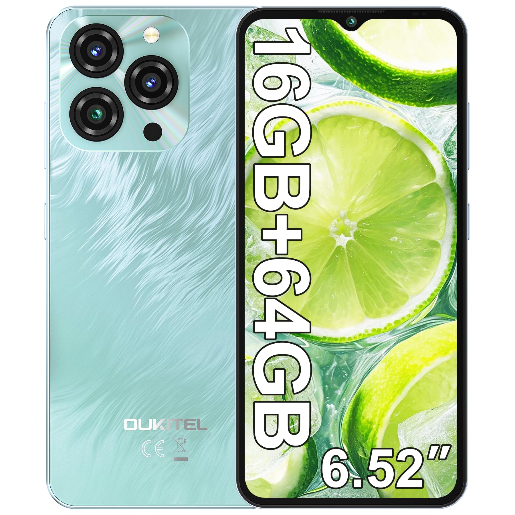 Amazon | OUKITEL SIMフリー スマホ C3 本体 6.52インチHD 大画面 16GB