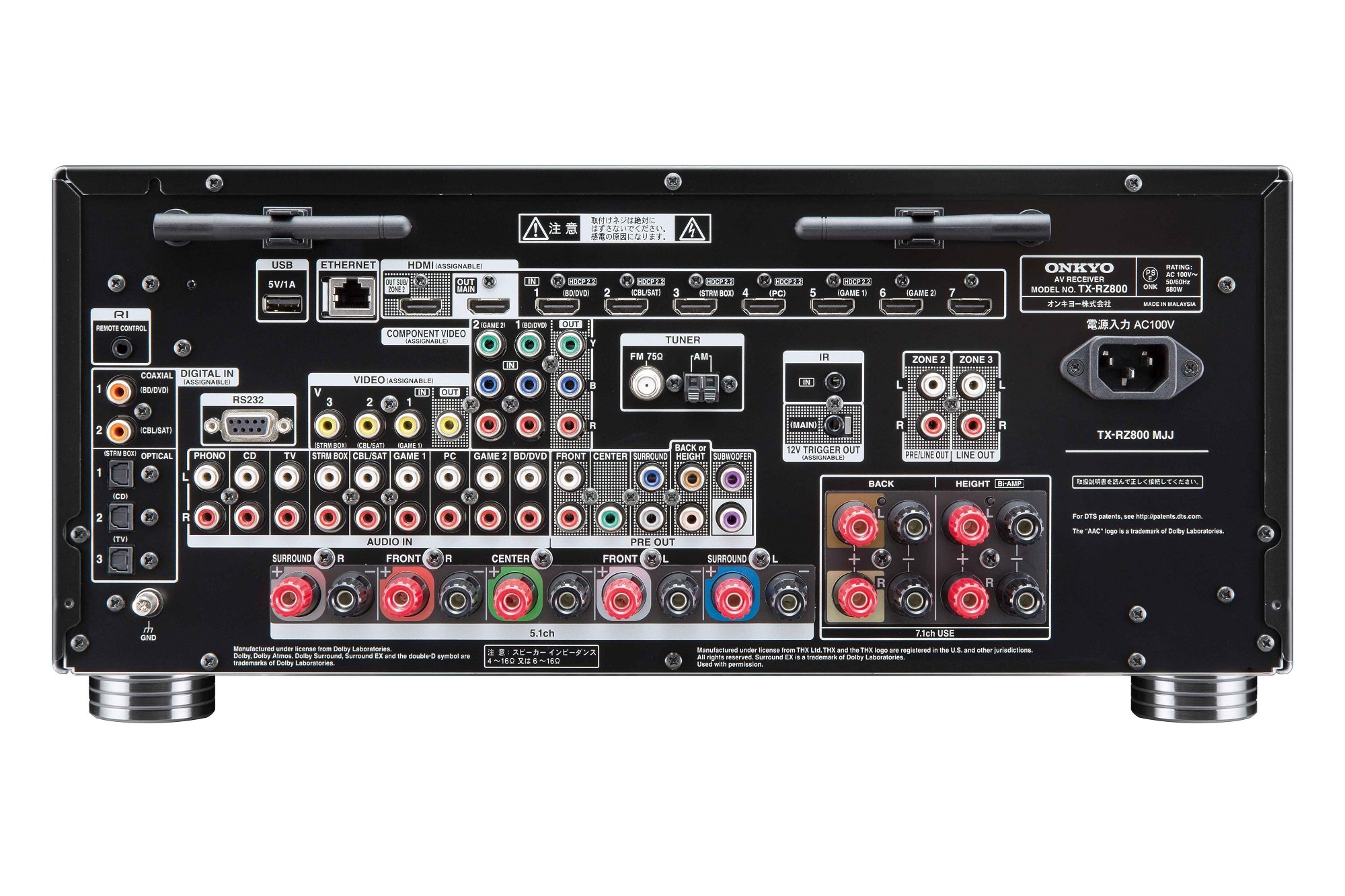 Amazon.co.jp: ONKYO 7.2ch対応AVレシーバー TX-RZ800(B) : 家電＆カメラ