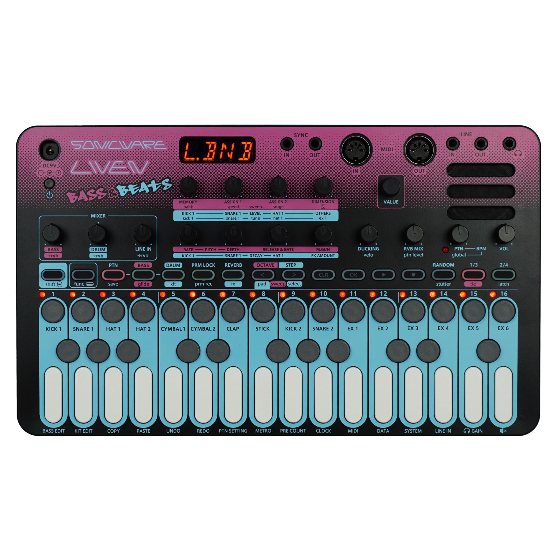 Amazon.com: Sonicware Liven BASS&BEATS [Wavetable Bass Synthesizer