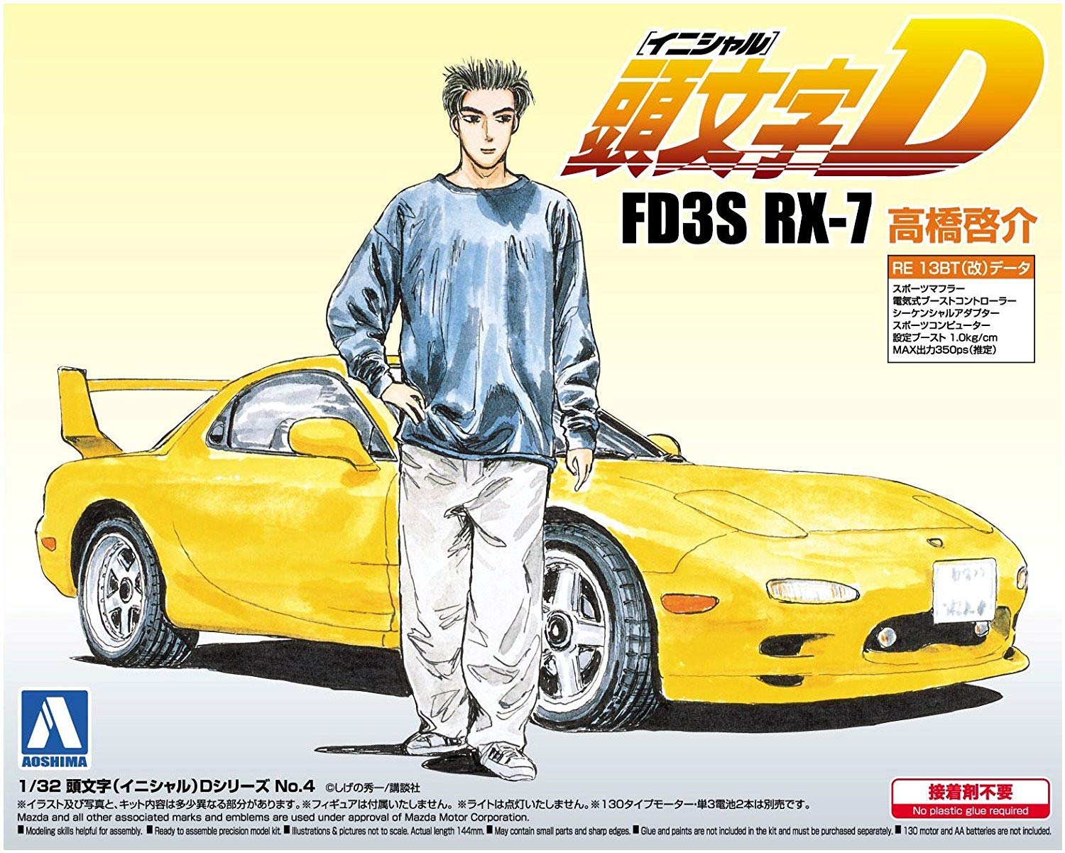Amazon.com: Aoshima Aoshimabunkakyozaisha 1/32 Initial (Initial) D