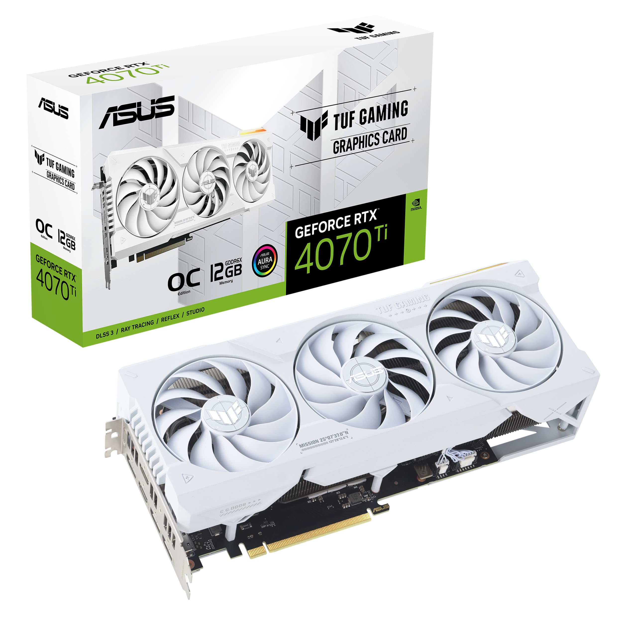 Amazon | ASUS TUF Gaming NVIDIA GeForce RTX™ 4070 Ti OC White