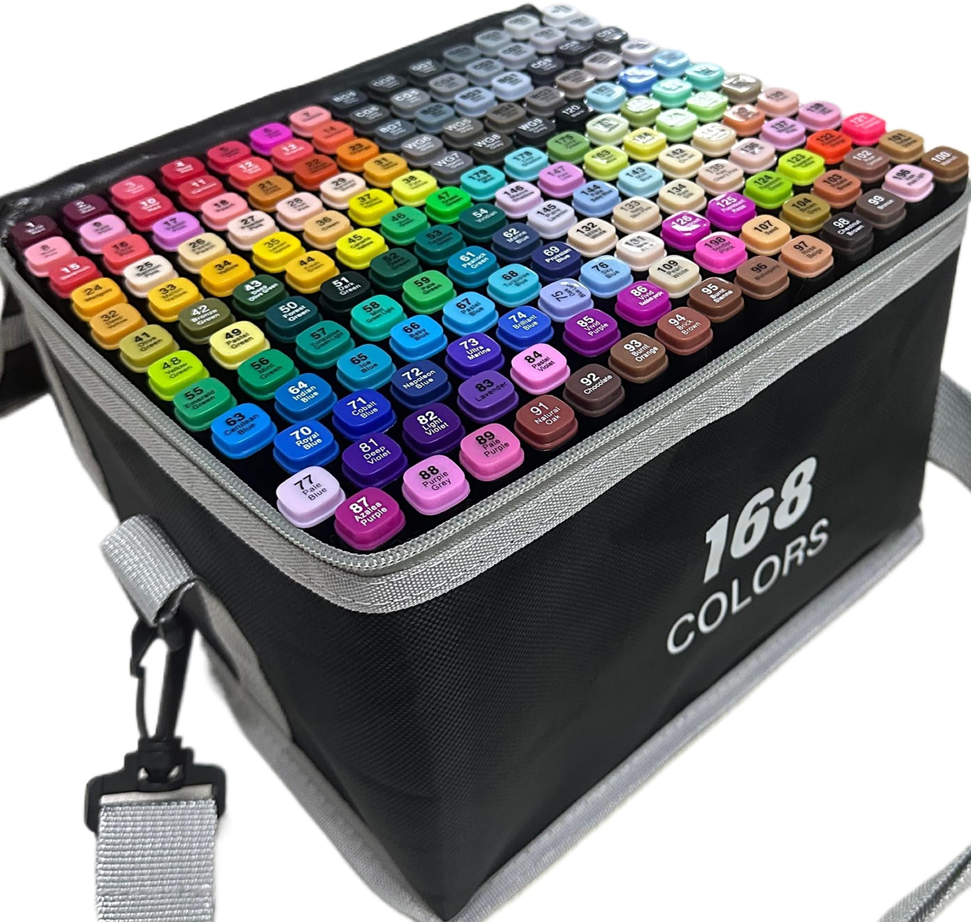 Amazon.com: SGTIOS 168-Color Dual-Tip Markers Set with Shoulder