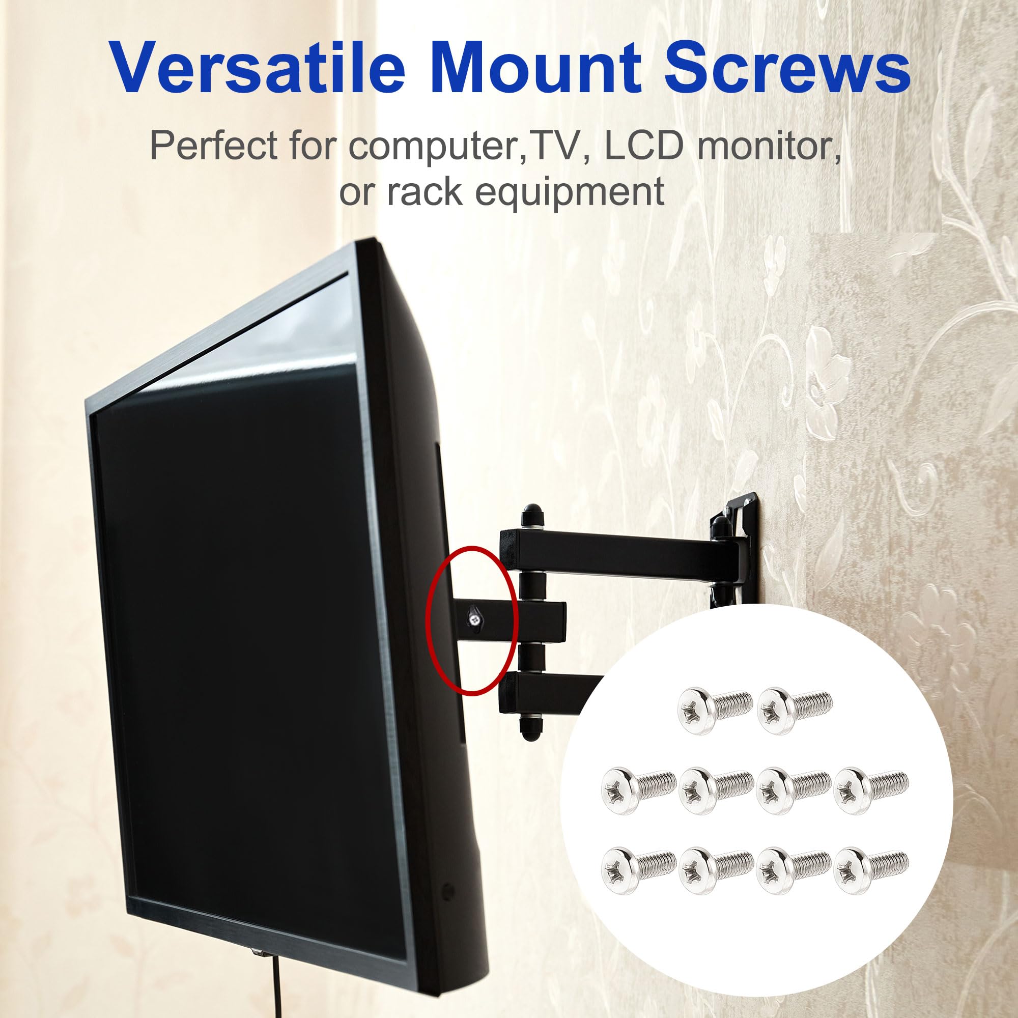 Amazon | uxcell M4 x 10mm TVマウントネジ コンピュータTV LCD