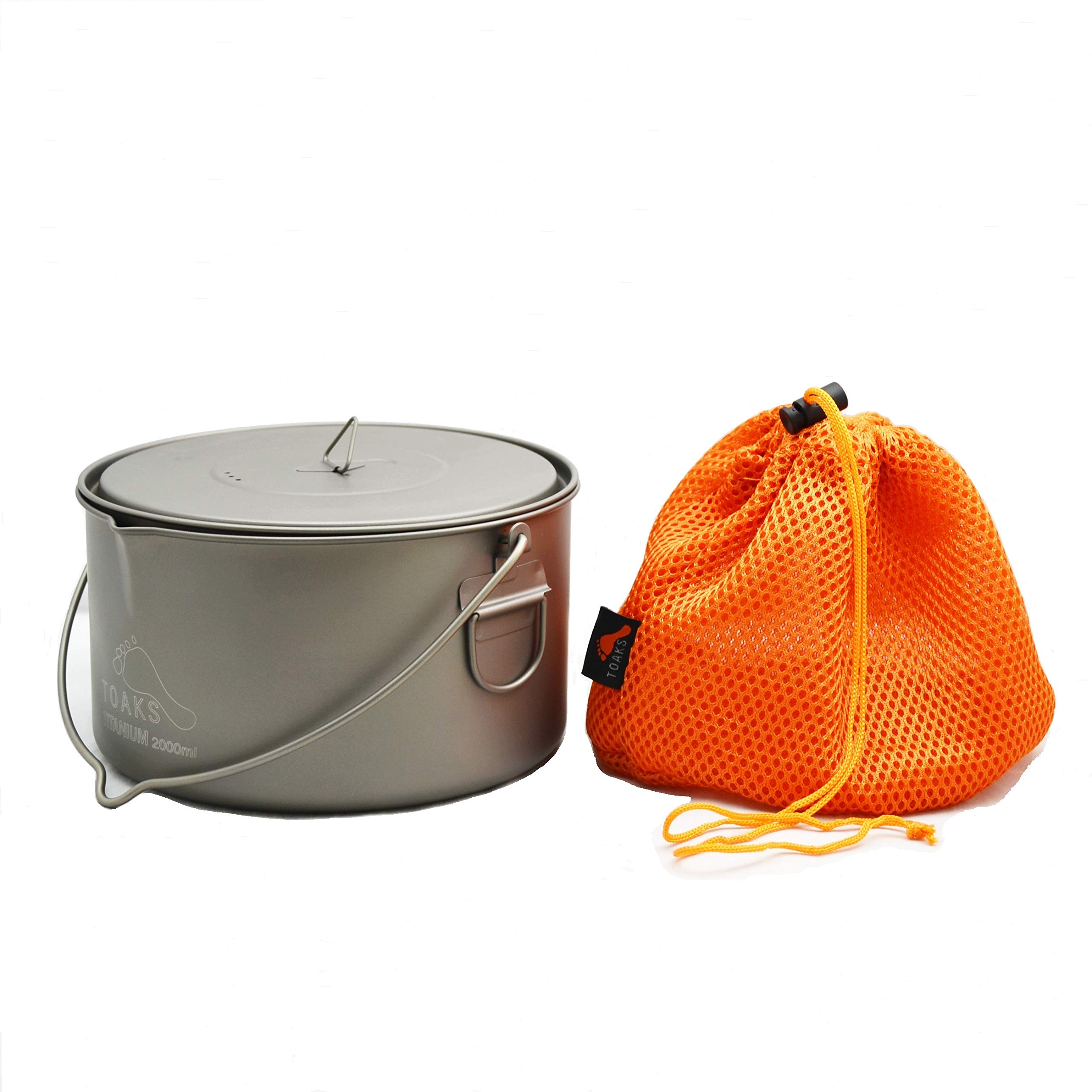 Amazon.com : TOAKS Titanium 2000ml Pot with Bail Handle : Sports