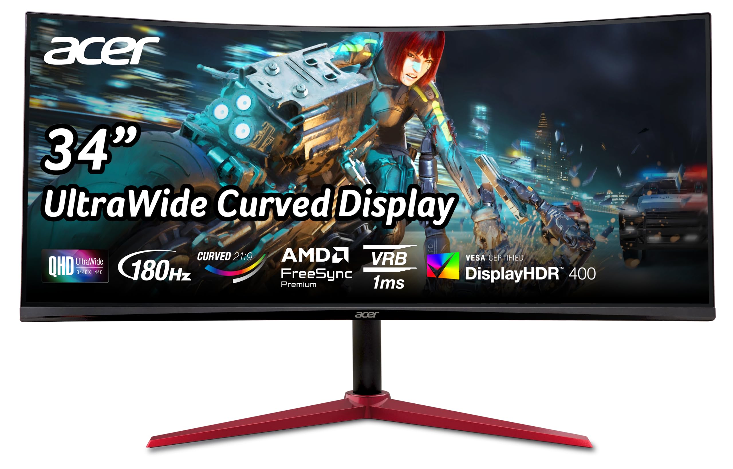 Amazon.com: acer Nitro 34 Inch UWQHD 3440 x 1440 1500R Curved PC