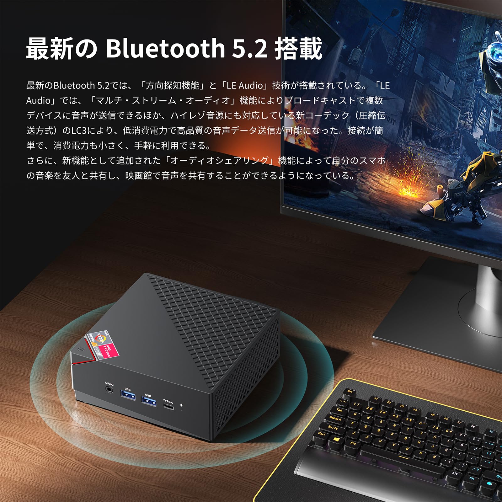 Amazon.co.jp: Nipogi ゲーミング AMD Ryzen7 5700U ミニpc 最大4.3GHz