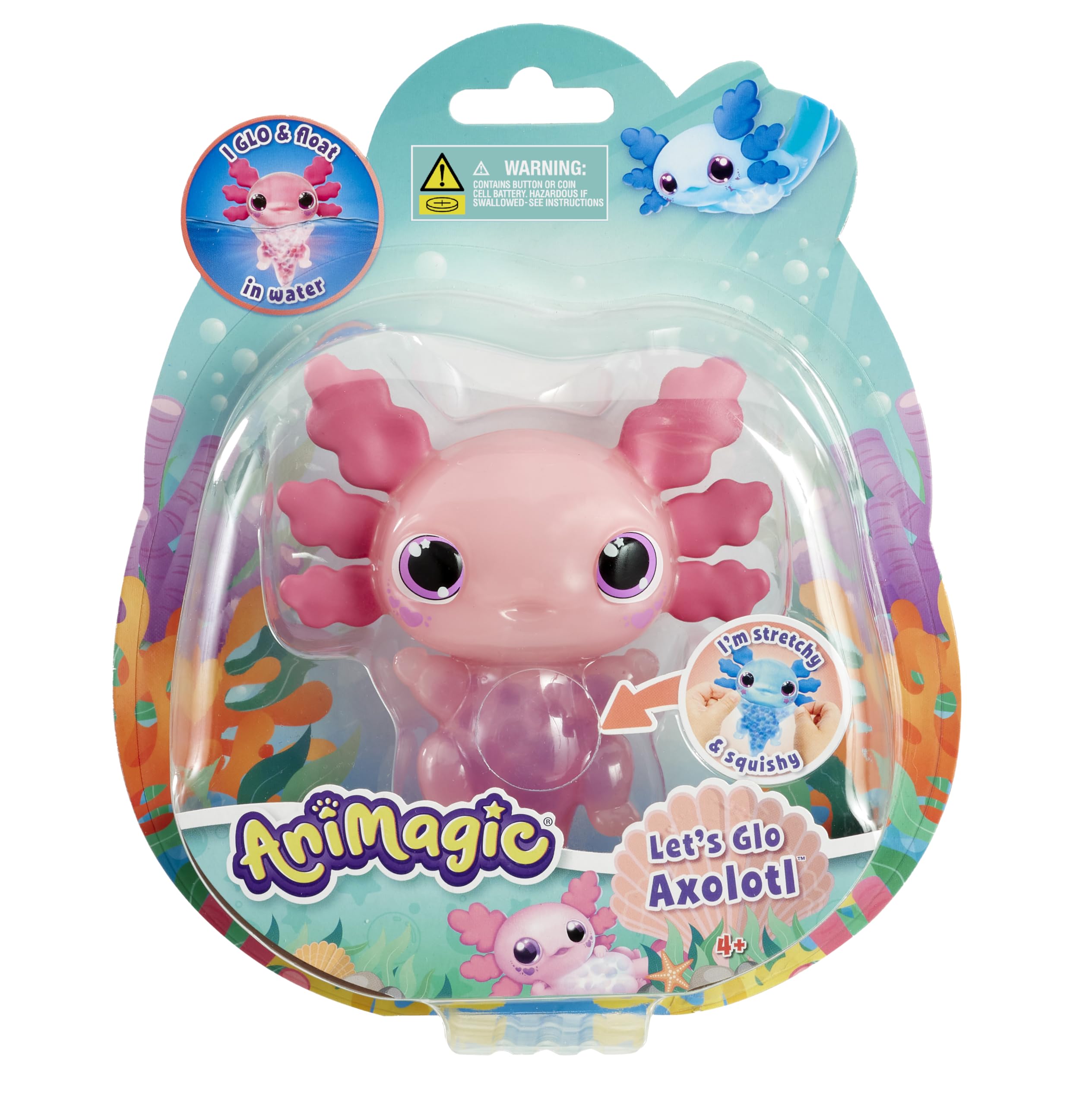 Amazon.co.jp: Animagic Let's Glo Axolotl ピンク | スクイーズ