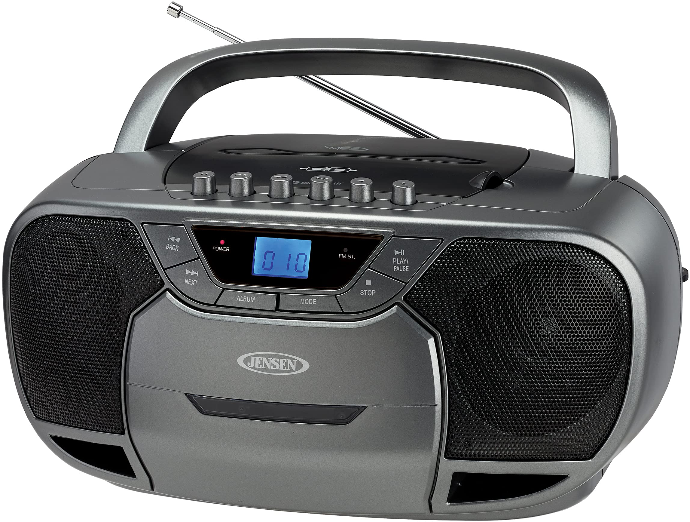 JENSEN CD-590-GR CD-590 CD-590 1 Watt leitor de cassete/gravador