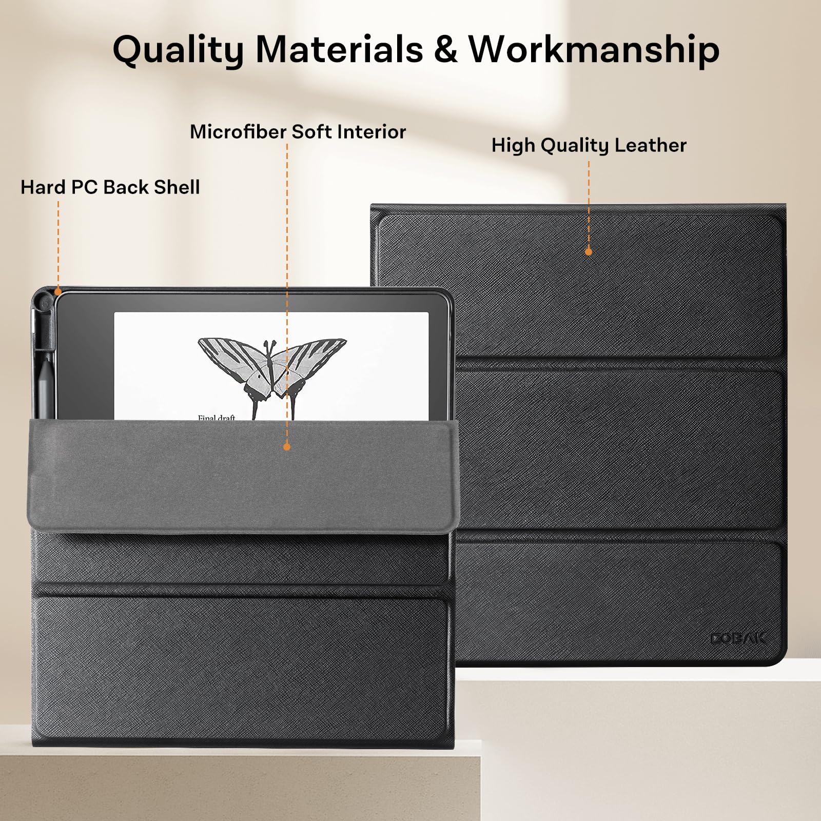 Amazon.com: CoBak Stand Case for Kindle Scribe - Premium Folio