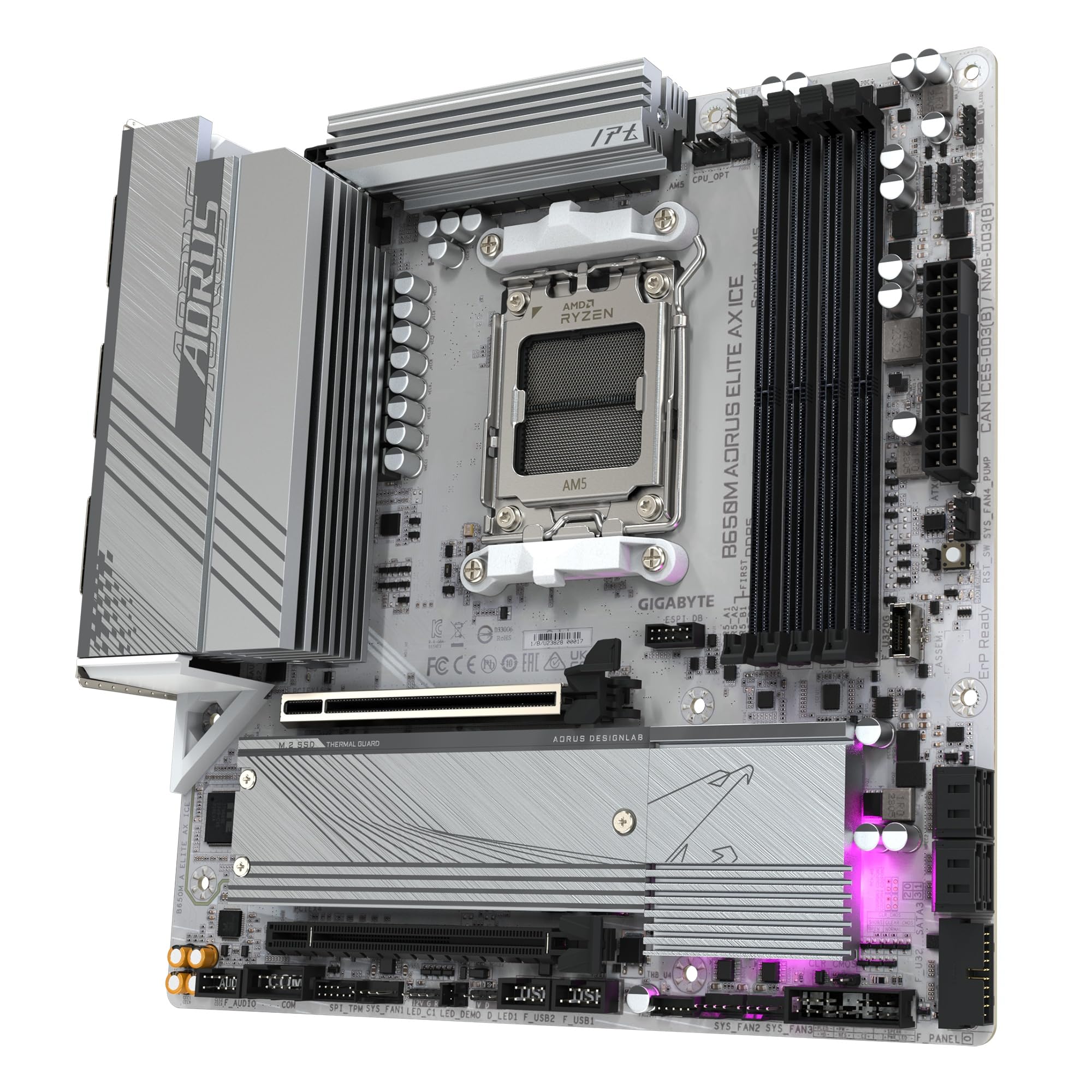 Amazon | GIGABYTE B650M AORUS ELITE AX ICE AMD Ryzen 7000シリーズ
