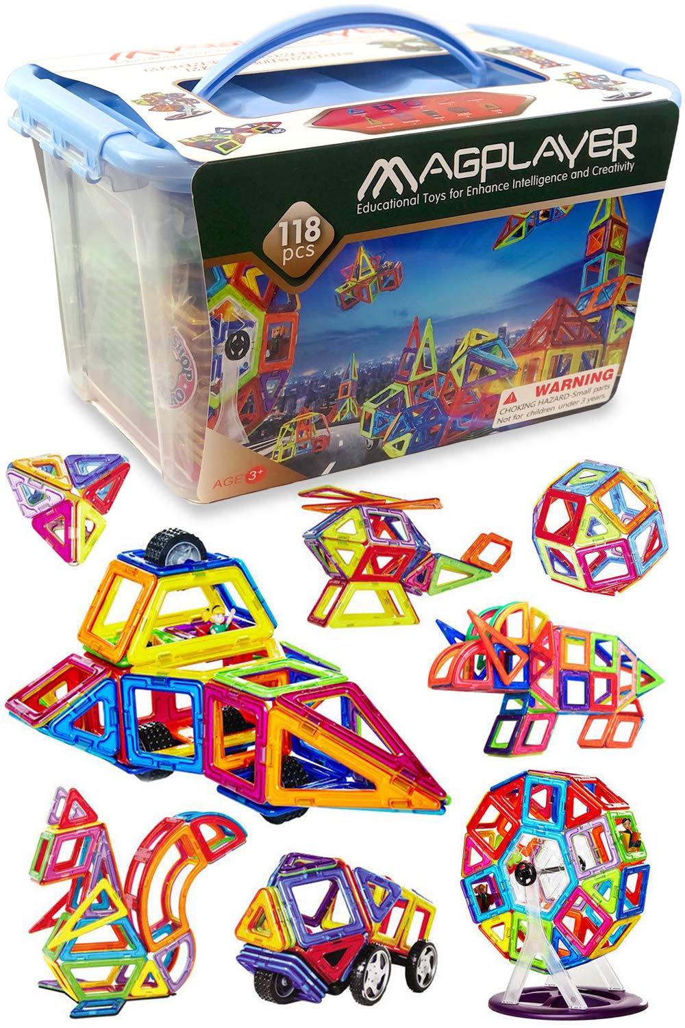 Amazon.co.jp: マグプレイヤー ボックスケースセット くるま・観覧車