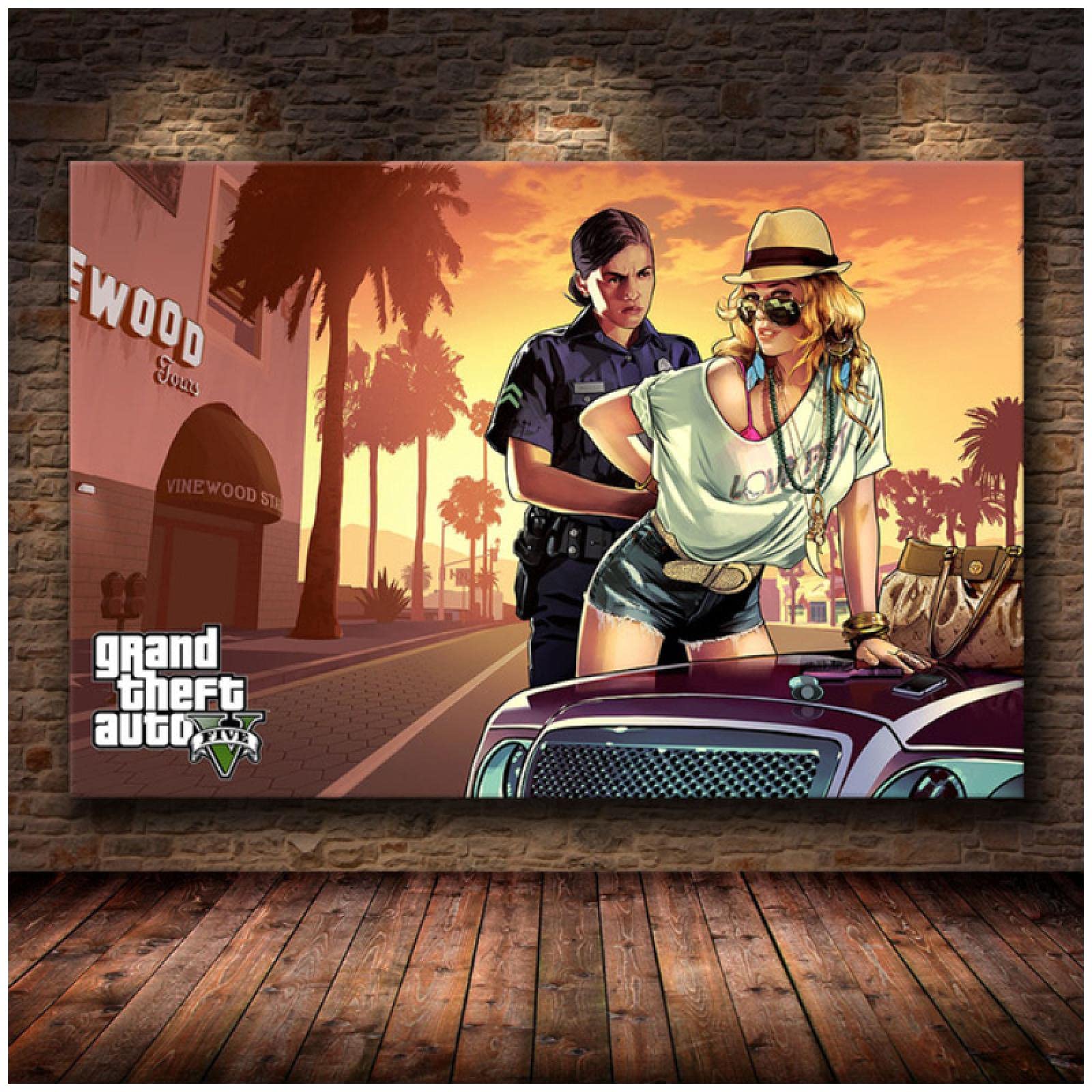 Amazon｜Bxygml グランドセフトオートVゲームポスターアートプリント