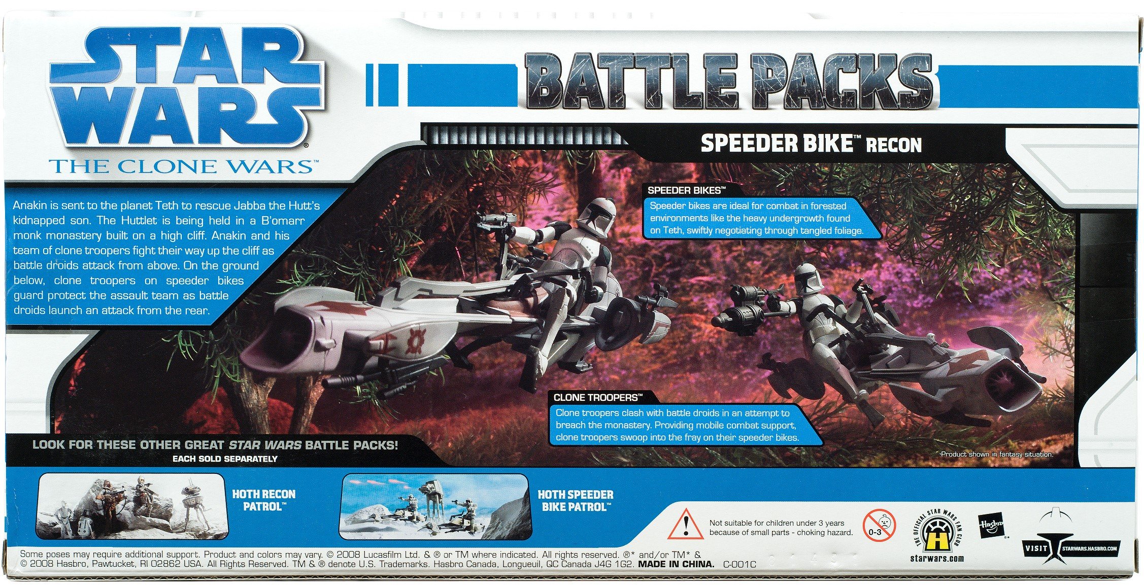 Star Wars 3.75 Inch Scale Battle Pack - Clone Wars Speeder Bike